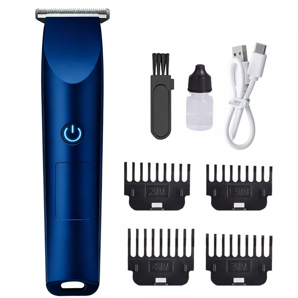 Pro Electric Hair Clippers & Beard Trimmer for Men, Rechargeable Barber Haircut Shaving Machine, Blue