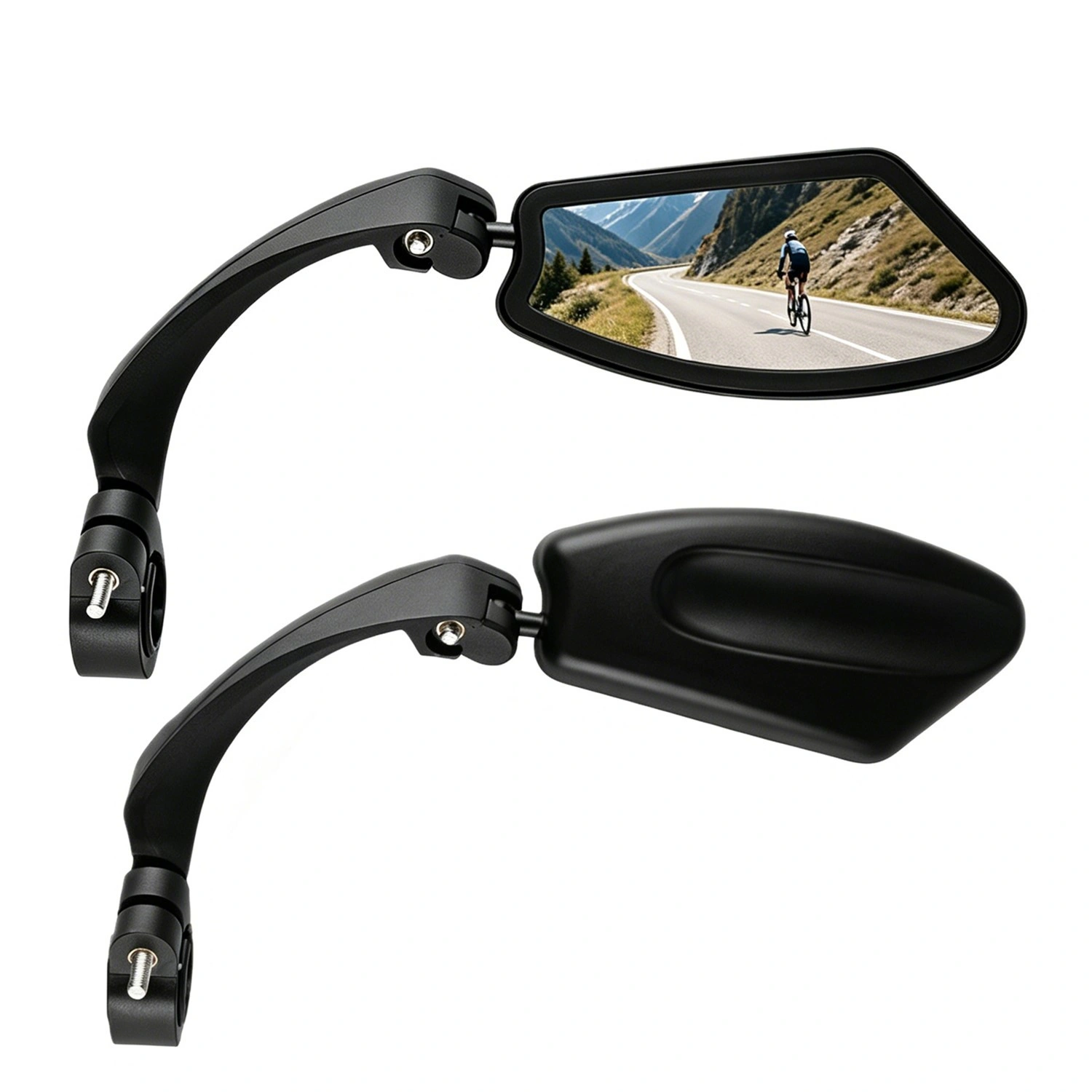 1 Pair Adjustable Bike Mirror HD Wide Angle Rearview Handlebar Mount, Universal Bicycle View Mirror for Road Mountain Cycling, US Shipping Only