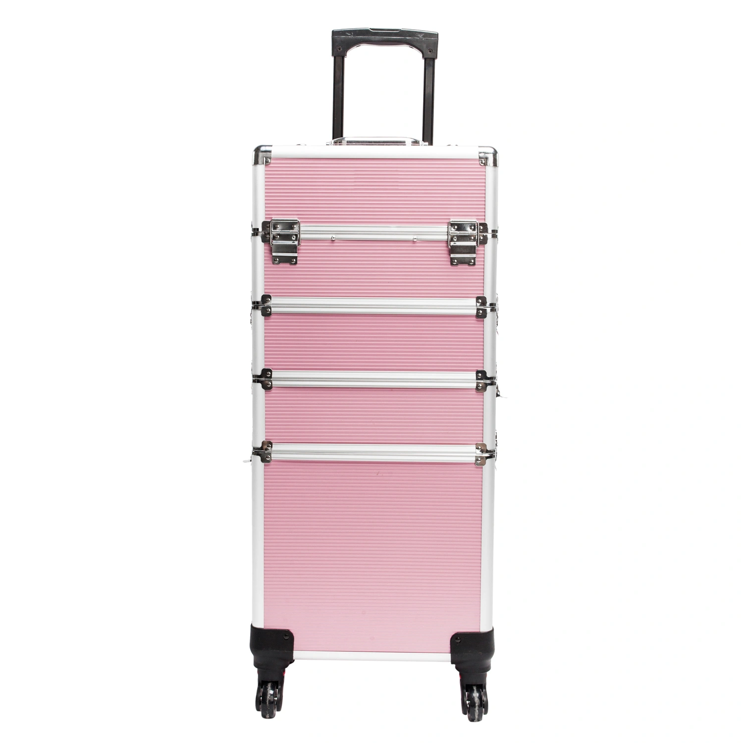 4-in-1 Aluminum Cosmetic Makeup Case, Tattoo Storage Box in Pink view 15