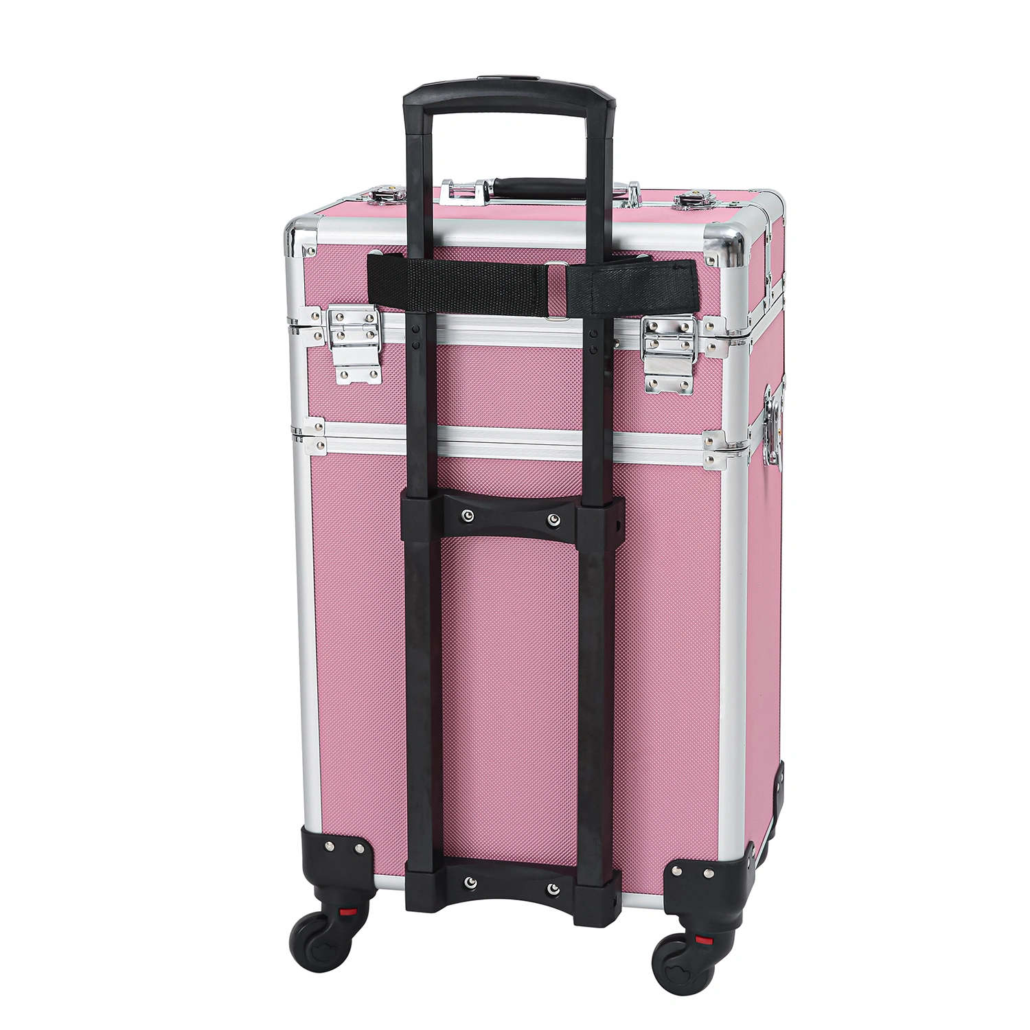 4-in-1 Aluminum Cosmetic Makeup Case, Tattoo Storage Box in Pink view 33