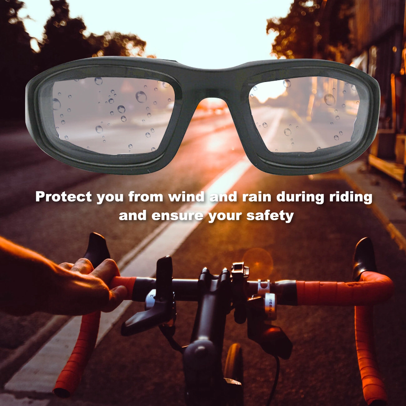 1 pairs Motorcycle Sports Biker Riding Glasses Wind Resistant Eye Protection Sports Goggles Cycling Glasses Sunglasses Clear Color(US Logistics only For USPS.TK/TMEU only For self-pickup) view 7