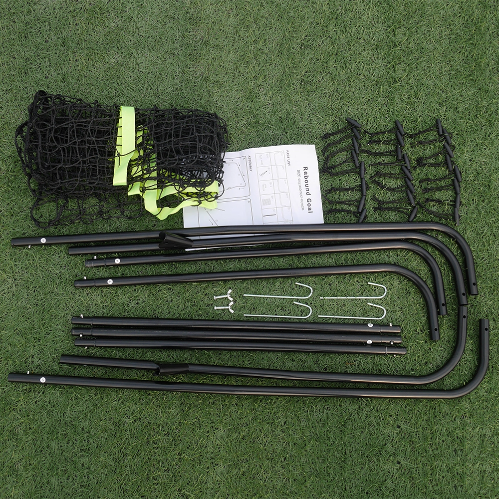 Professional Galvanized Steel Soccer Baseball Rebound Goal Pipe with Black Coating