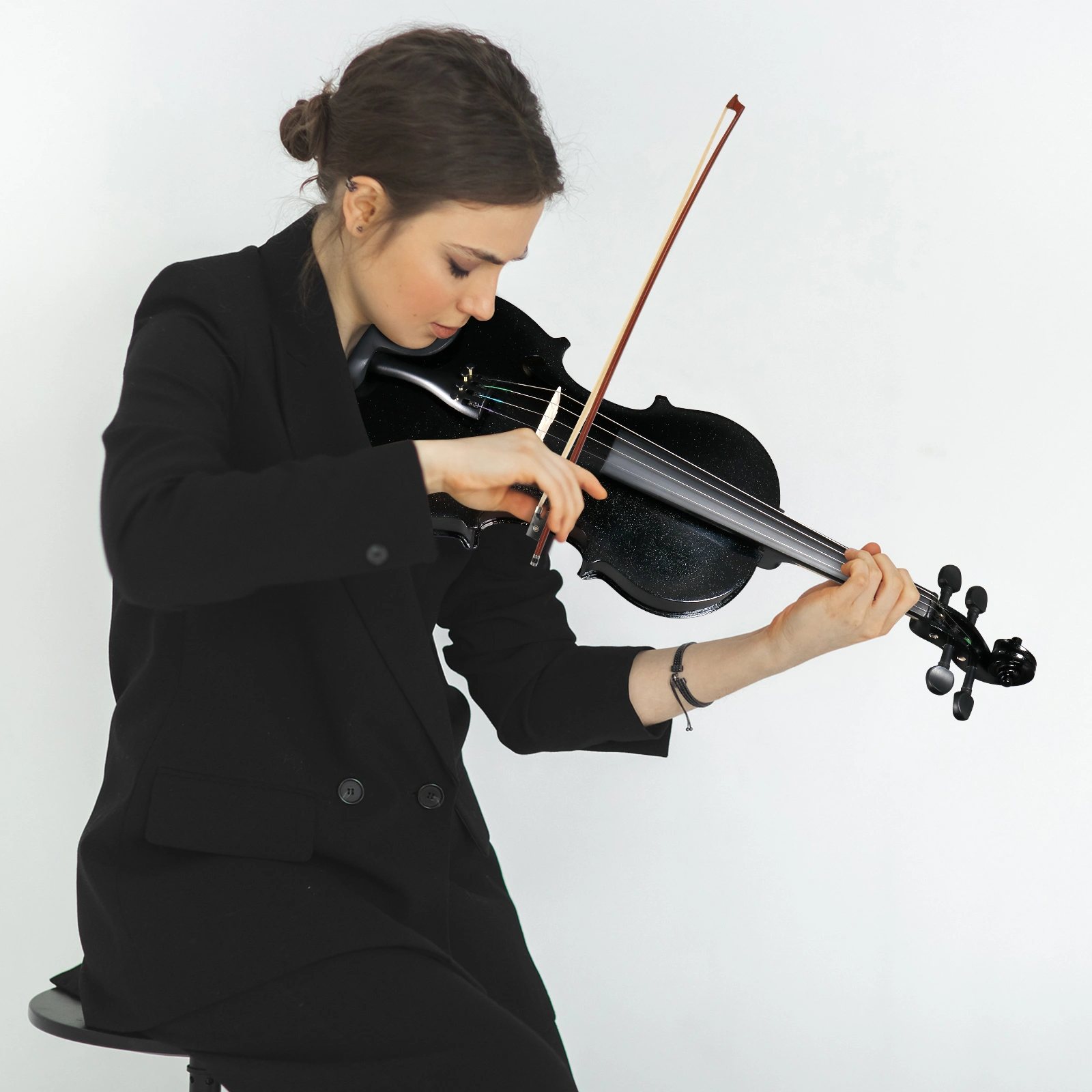 4/4 Full Size Violin Bundle for Beginners - Includes Hard Case, Bow, Shoulder Rest, Rosin & Extra Strings view 18