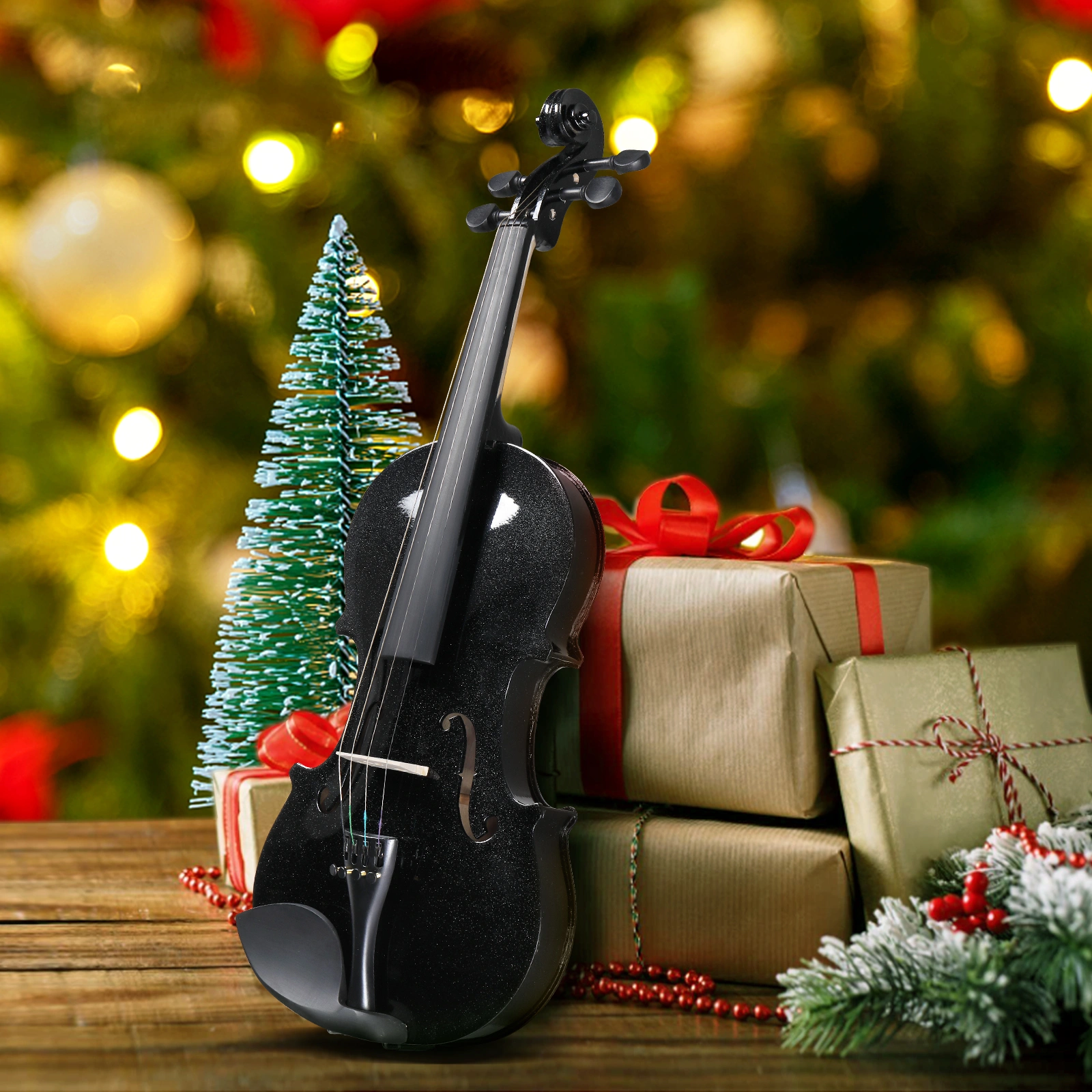 4/4 Full Size Violin Bundle for Beginners - Includes Hard Case, Bow, Shoulder Rest, Rosin & Extra Strings view 20