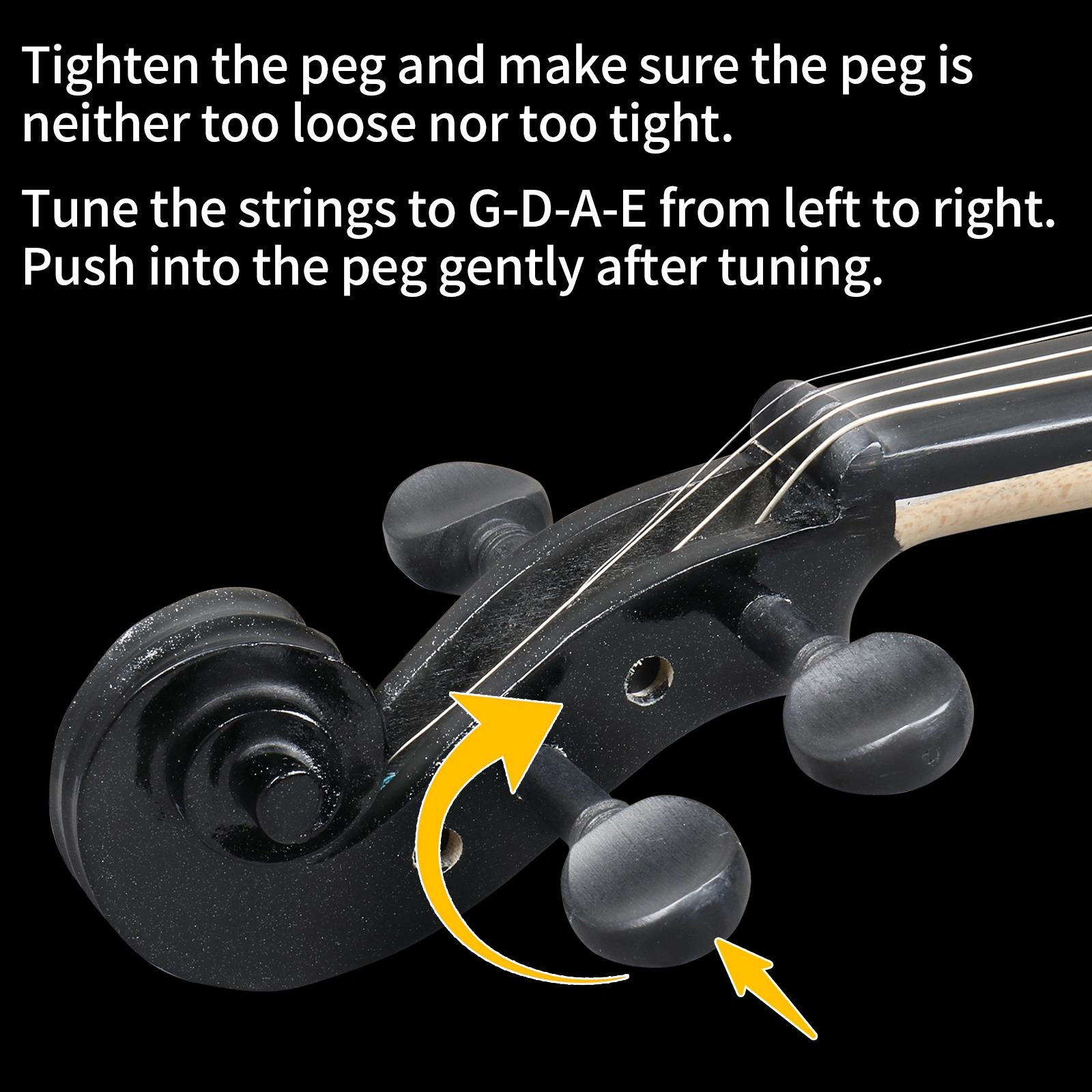 4/4 Full Size Violin Bundle for Beginners - Includes Hard Case, Bow, Shoulder Rest, Rosin & Extra Strings view 9