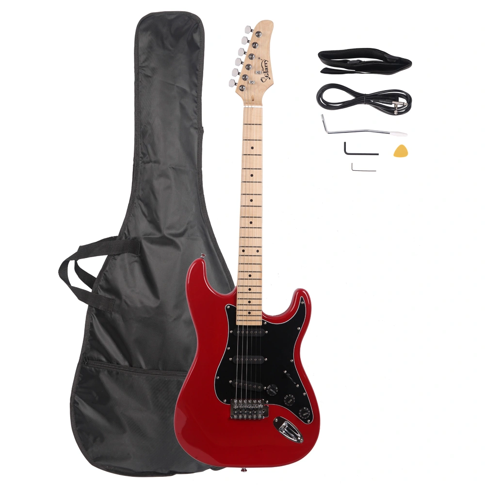 GST Red Electric Guitar Kit with Black Pickguard - Stylish Starter Pack view 2