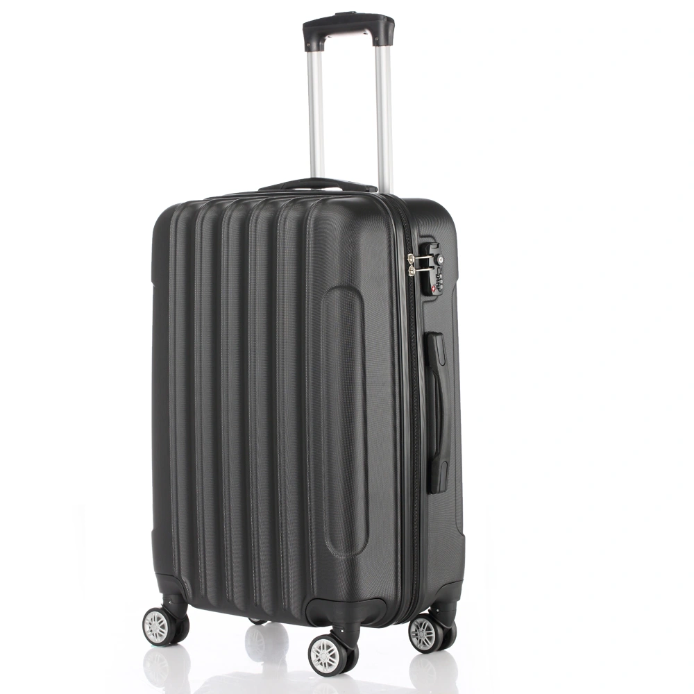 3-in-1 Travel Suitcase Large Capacity Rolling Carry-On Bag Backpack Organizer Black Multifunctional Luggage