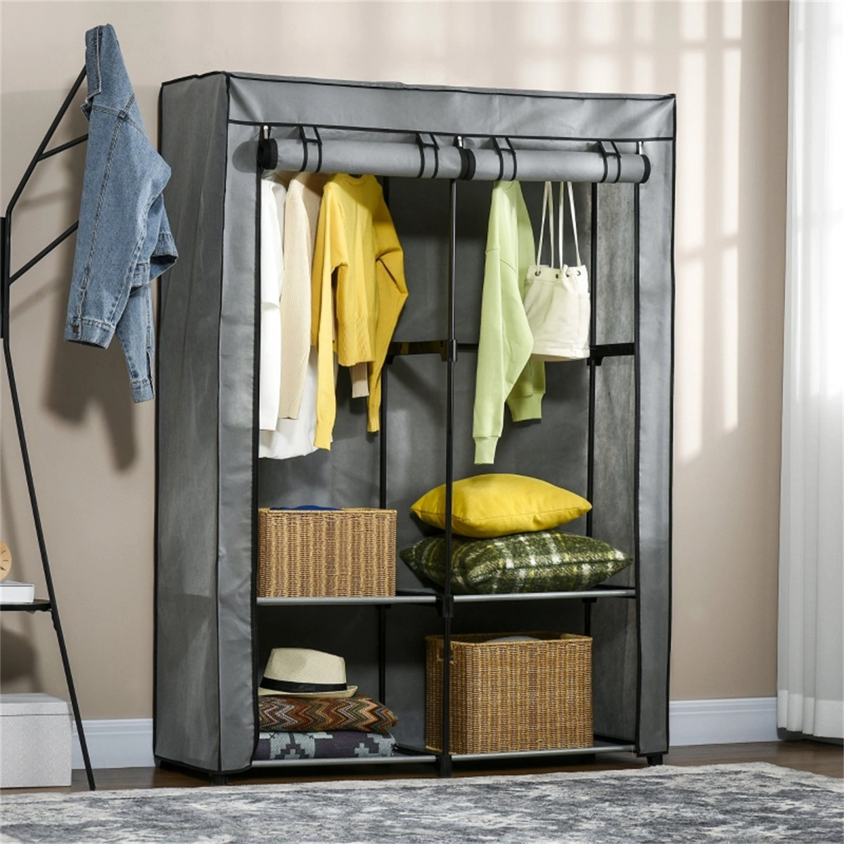 Chester Dresser Cabinet with Lockers - Versatile Storage Solution for Kids Room, Dorm, or Office