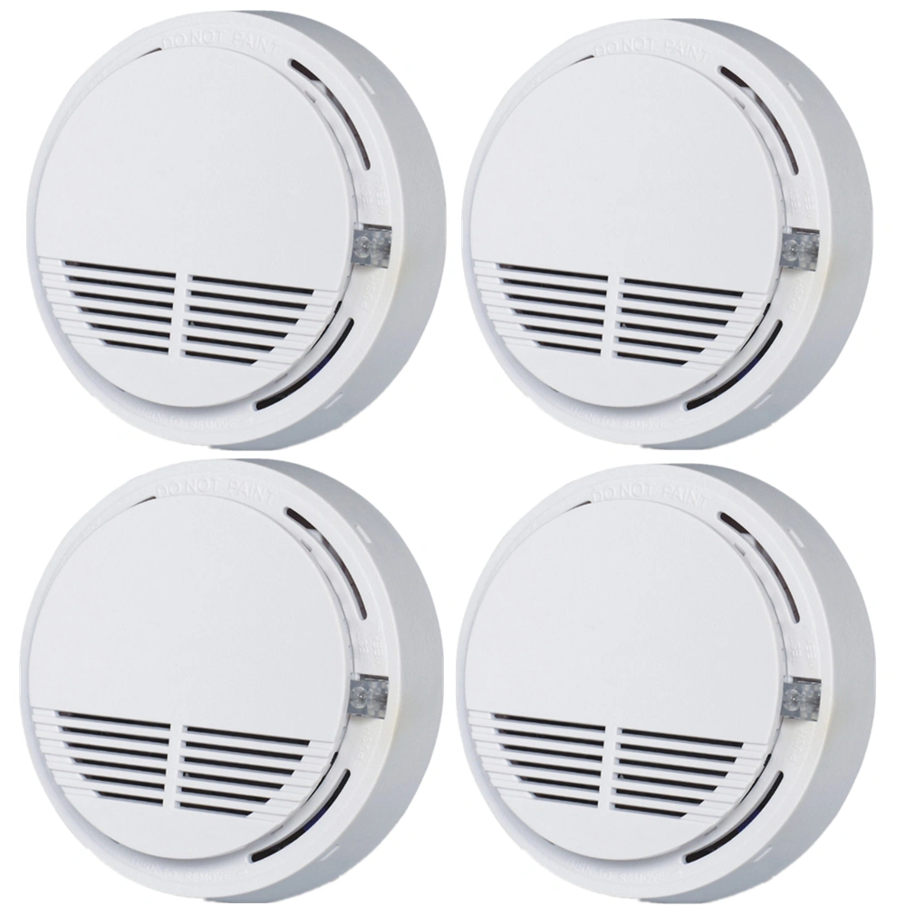 4 Pack Smoke Alarm Detectors with Battery Included, Home Fire Safety Sensor Alert