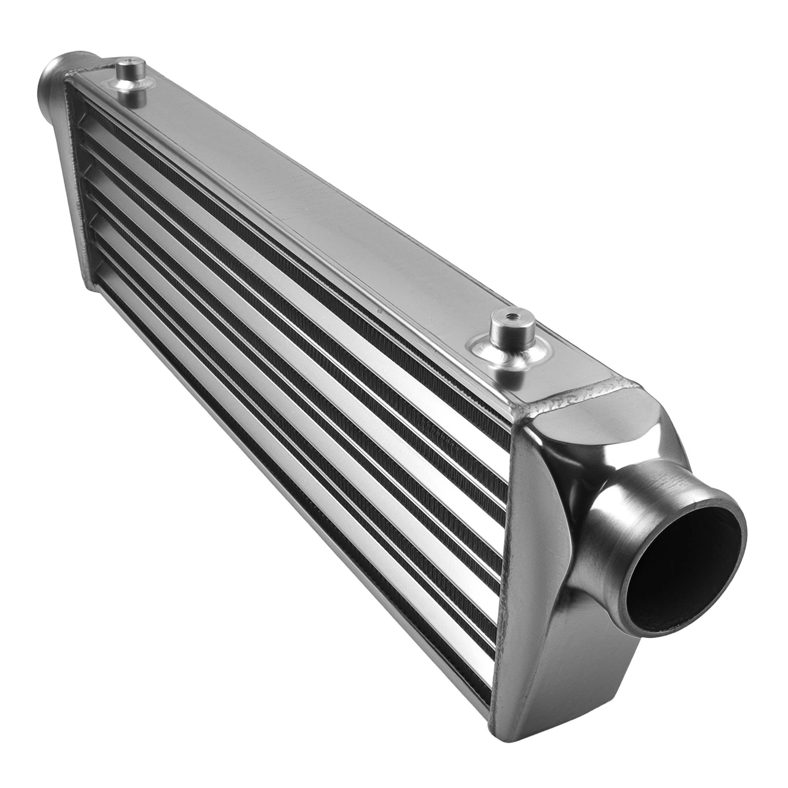 Universal Turbo Front Mount Intercooler - Aluminum 27"x7"x2.5" Core, 2.5" Inlet/Outlet, Direct Fit for Performance Upgrade view 5