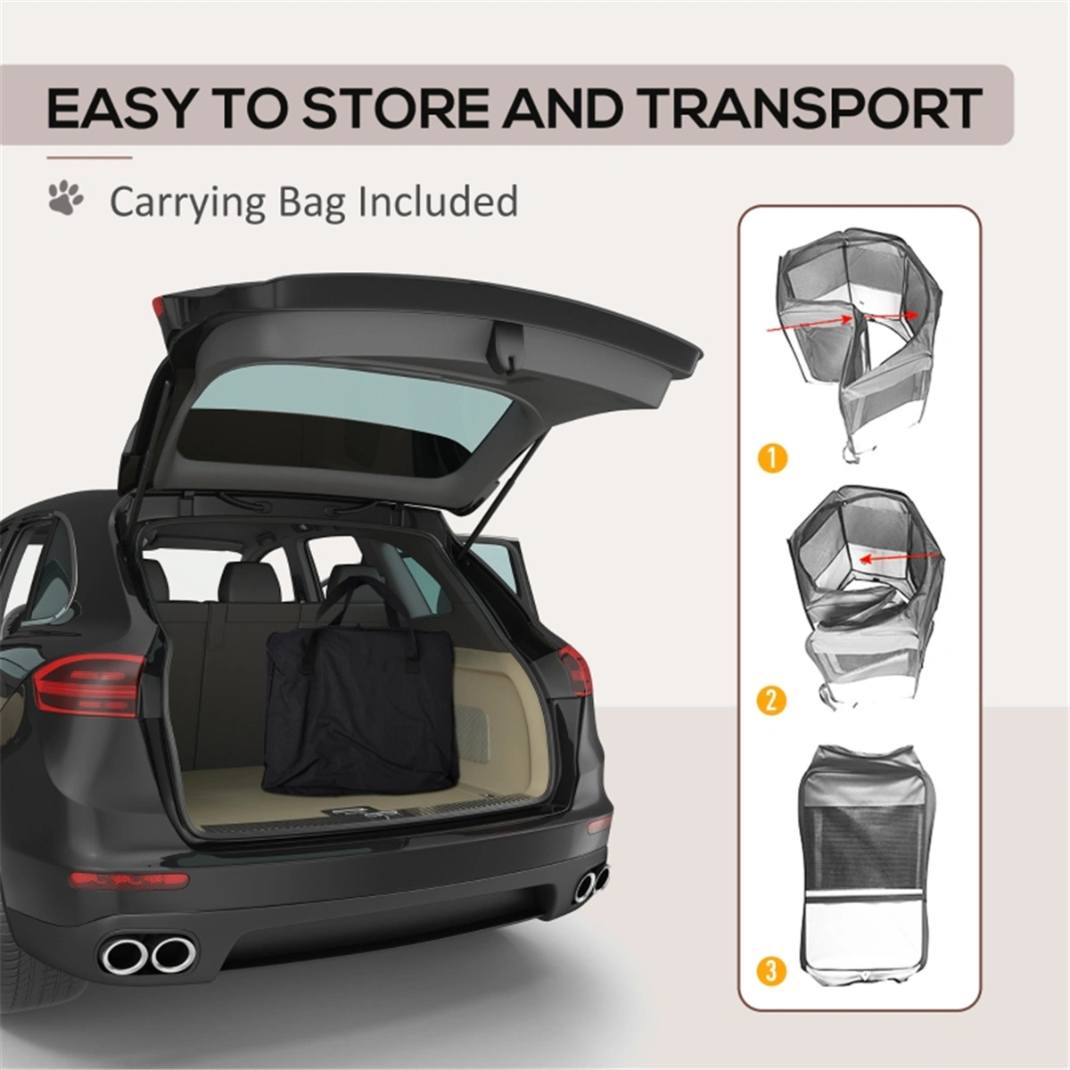 Pet Carrier Backpack for Dogs & Cats, Portable Travel Bag with Mesh Window, Airline Approved Soft Sided Cat Carrier for Small to Medium Pets view 2