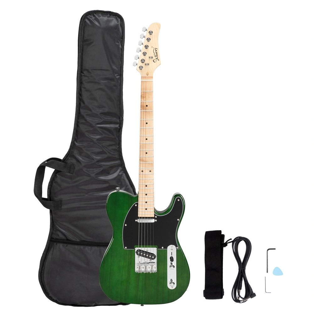 GTL Electric Guitar Green Maple Fingerboard with Gig Bag Strap Cable Tuning Wrench Complete Starter Pack