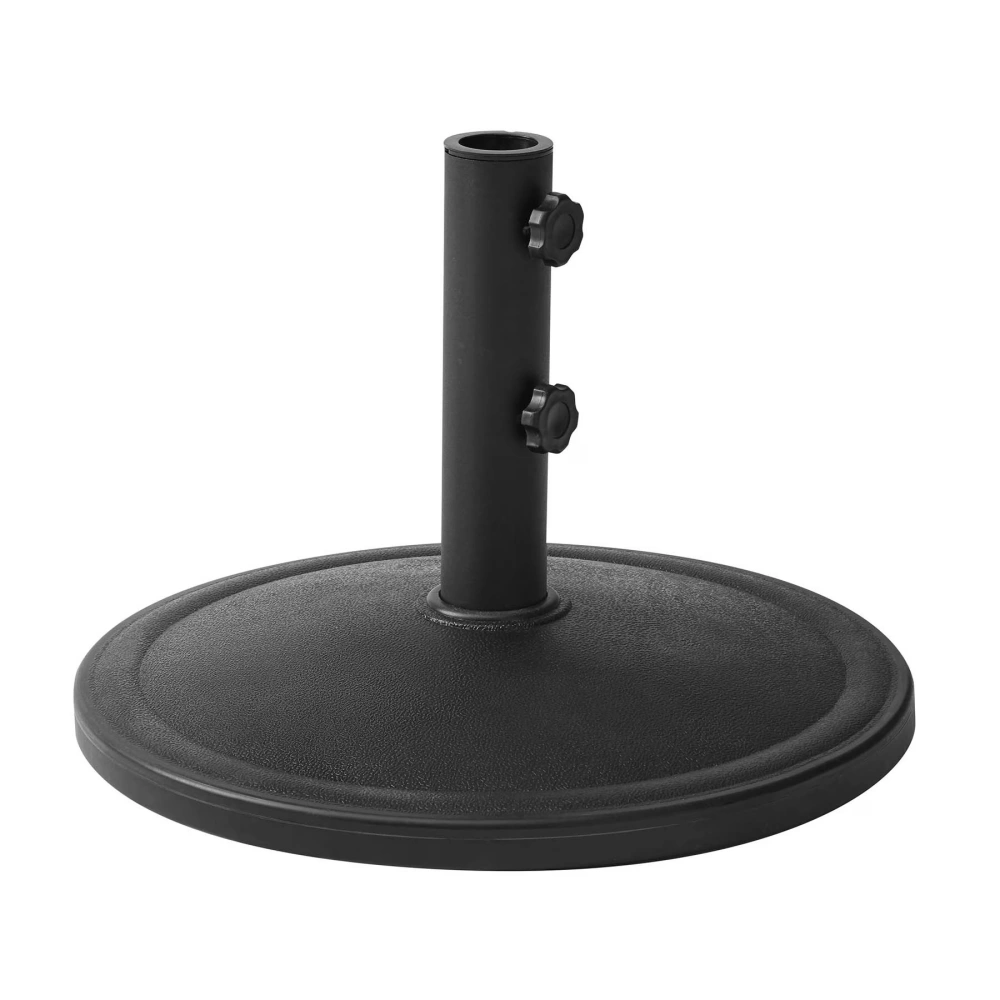 26 lb Round Steel Outdoor Umbrella Base with Black Finish
