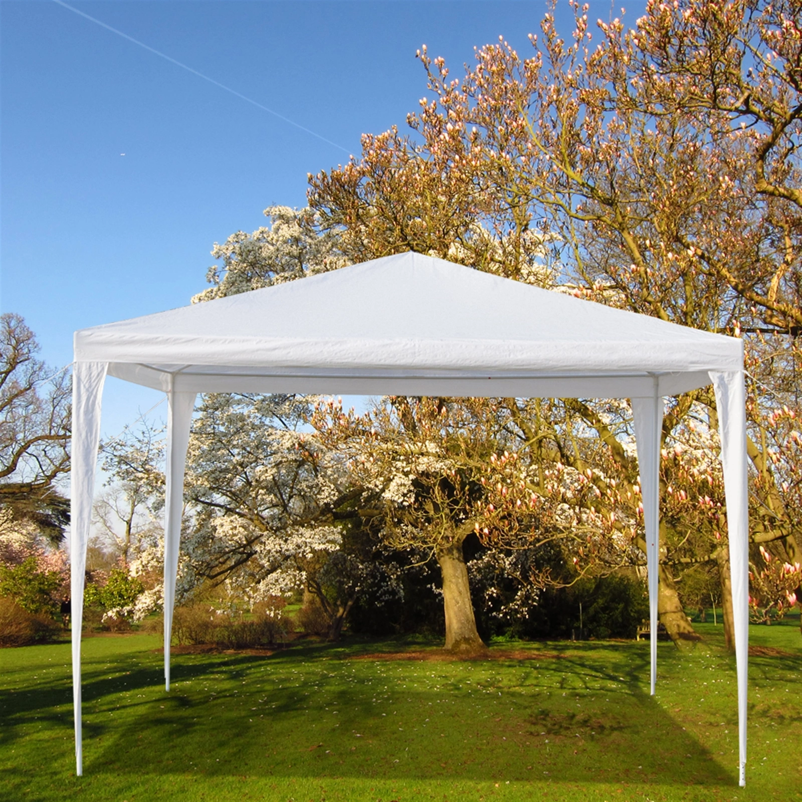 3x3m Waterproof Outdoor Tent with Spiral Tubes - White Pop-Up Canopy Shelter view 10