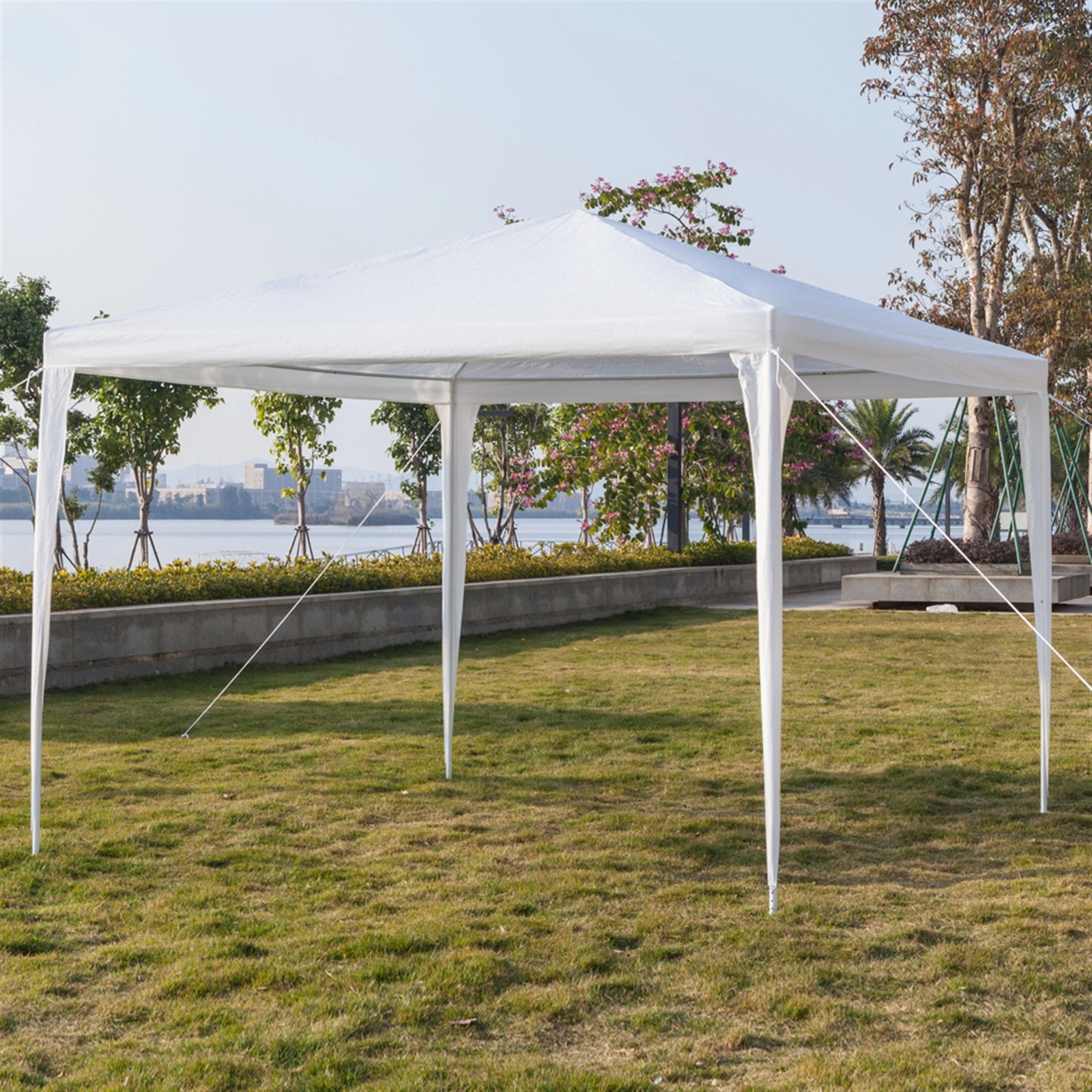 3x3m Waterproof Outdoor Tent with Spiral Tubes - White Pop-Up Canopy Shelter view 17