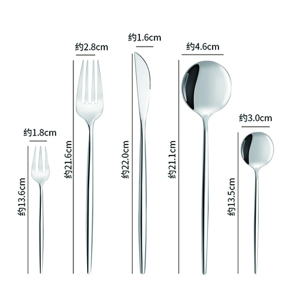 30pc Stainless Steel Cutlery Dinner Set with Metal Stand Rack Polished Forks Spoons view 4