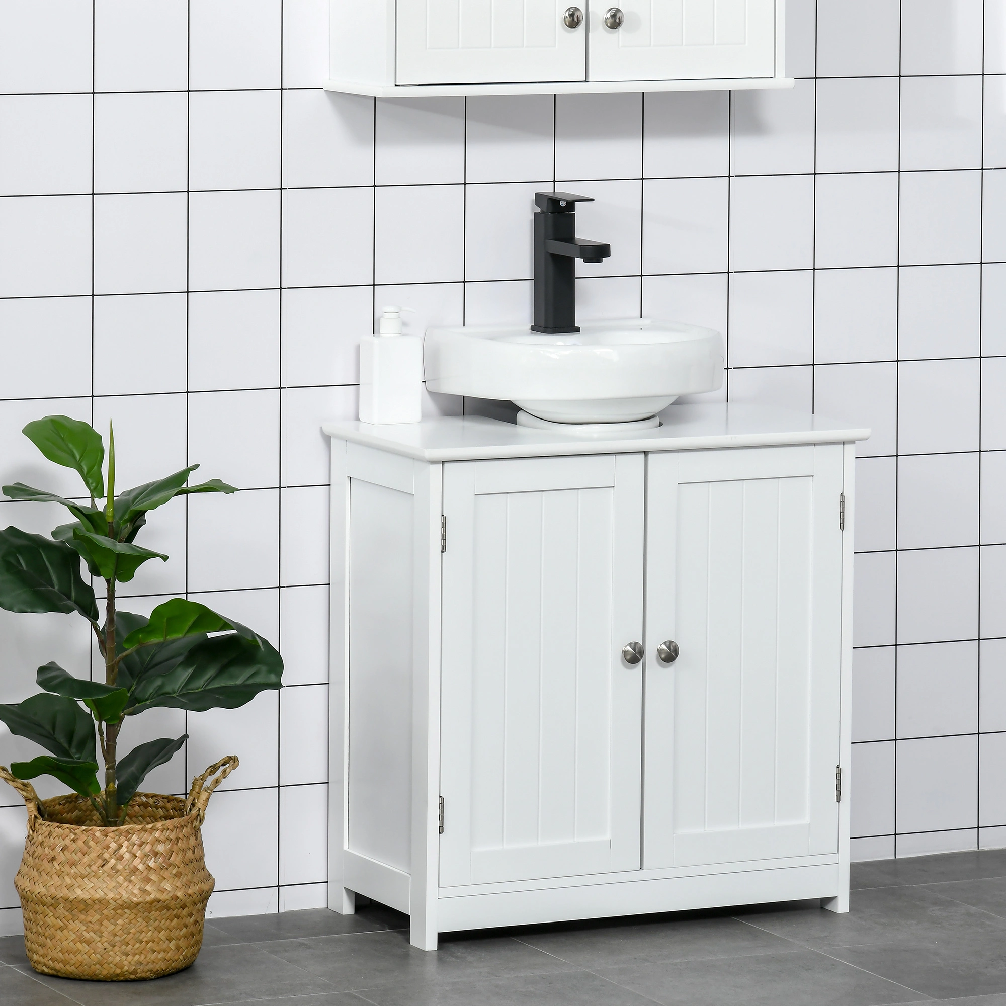Bathroom Cabinet Wall Mounted Vanity Storage Organizer with Mirror Shelves White Modern Design