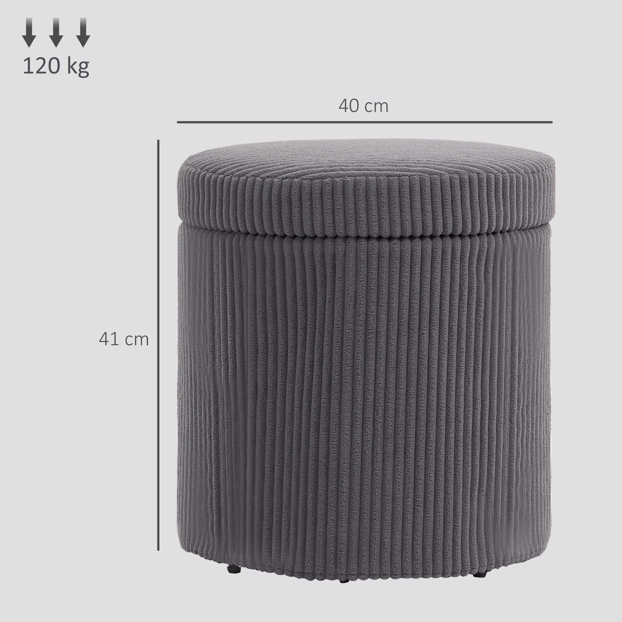 Foldable Storage Ottoman Bench with Lid, PU Leather Coffee Table Seat, Multipurpose Footstool for Living Room Bedroom view 5