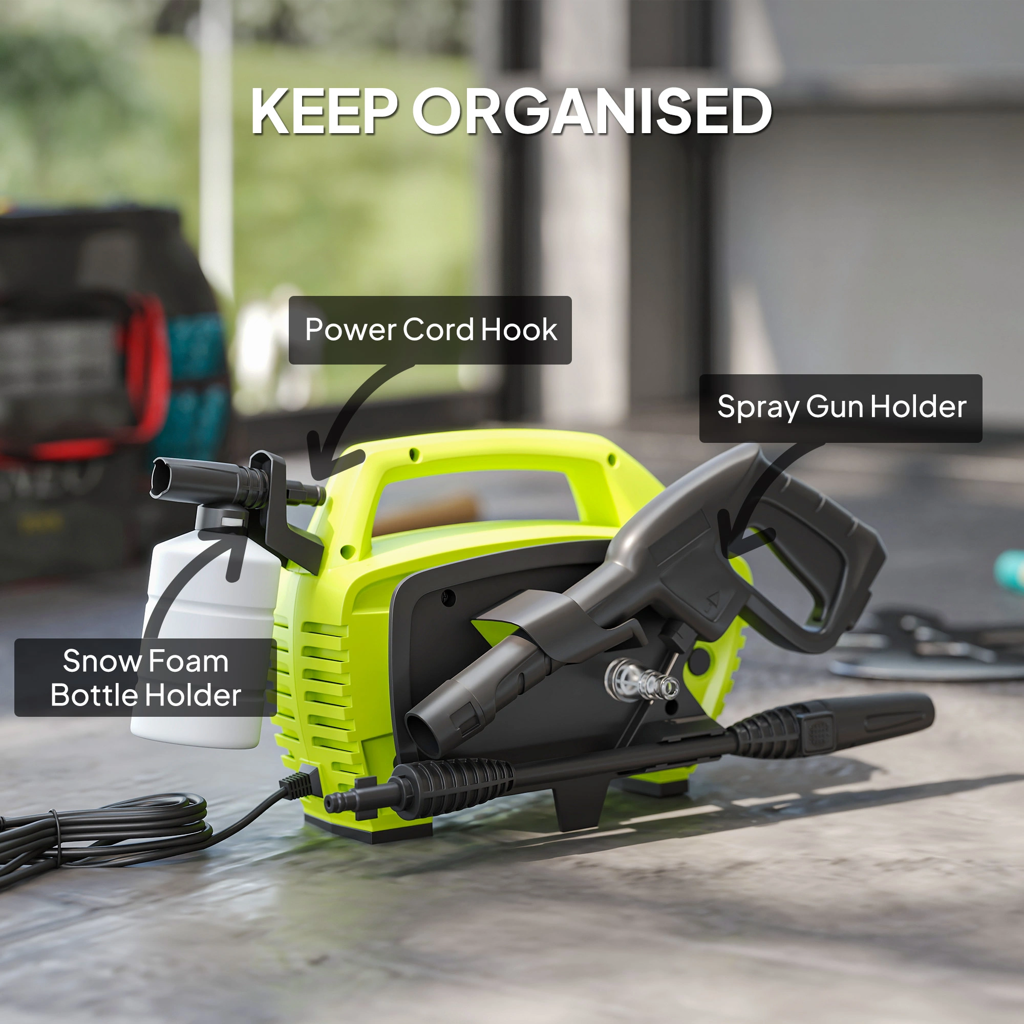 High Pressure Washer 1800 PSI Portable Electric Power Washer Soap Tank 1.2 GPM view 5
