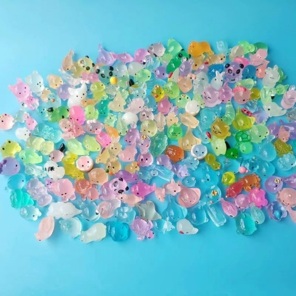 100Pcs Mini Luminous Resin Animals Glow In The Dark Mini Resin Animals Mixed view 5