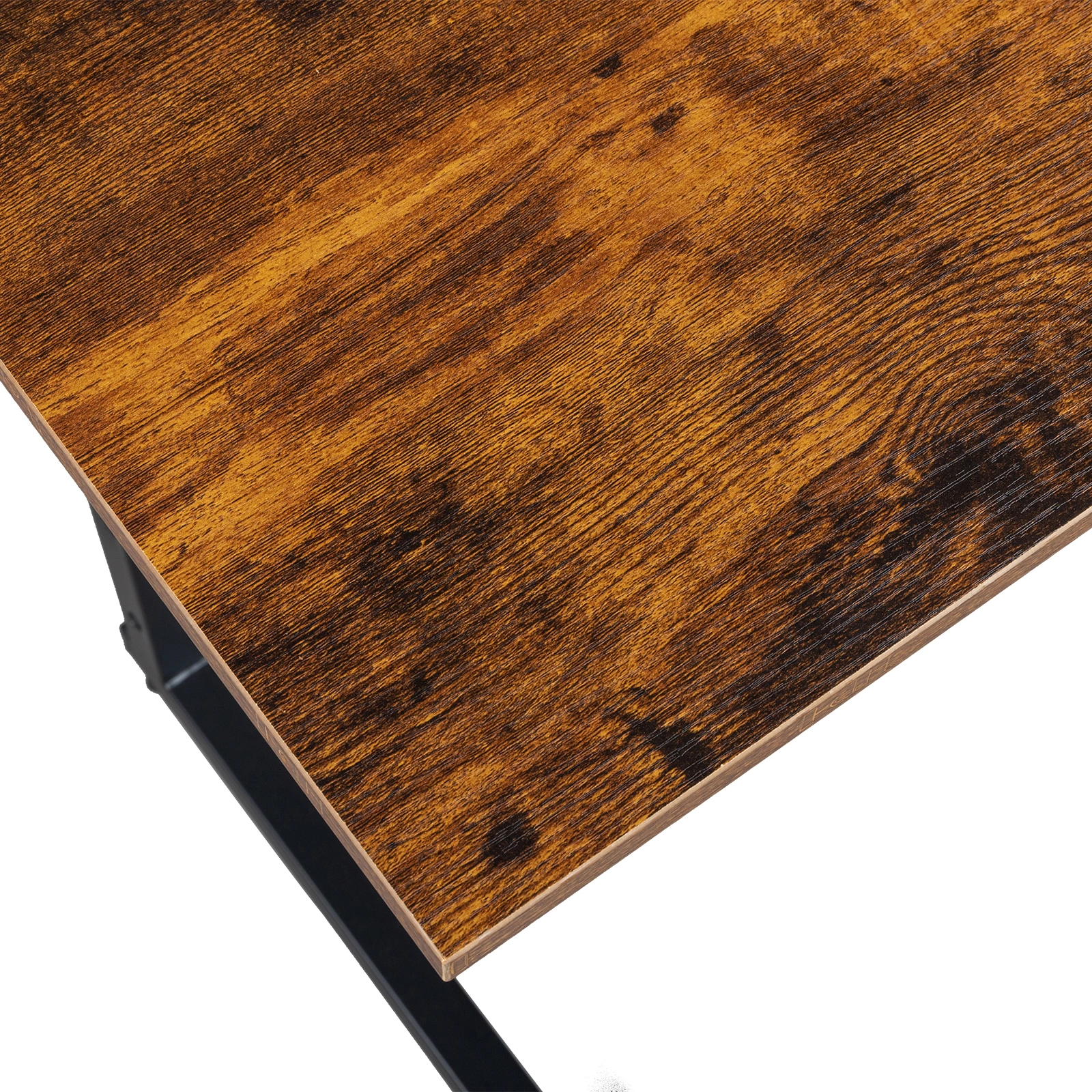 Rolling Height Adjustable Side Table, 15MM Chipboard & Steel, P2 Model with Baffle, Mobile Desk view 15