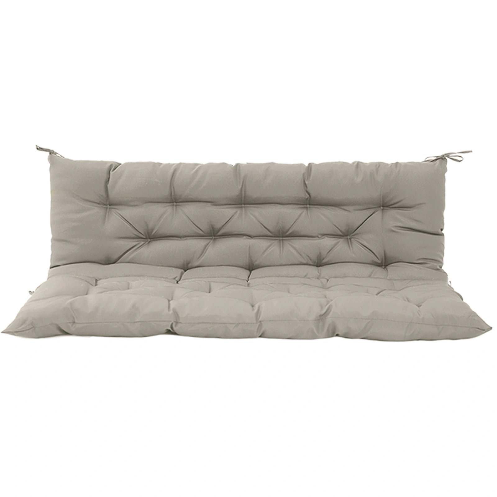 70" Waterproof Swing Cushions 4" Thick with Backrest & Ties, Khaki 2-3 Seat Outdoor Patio Porch Swing Pad Replacement