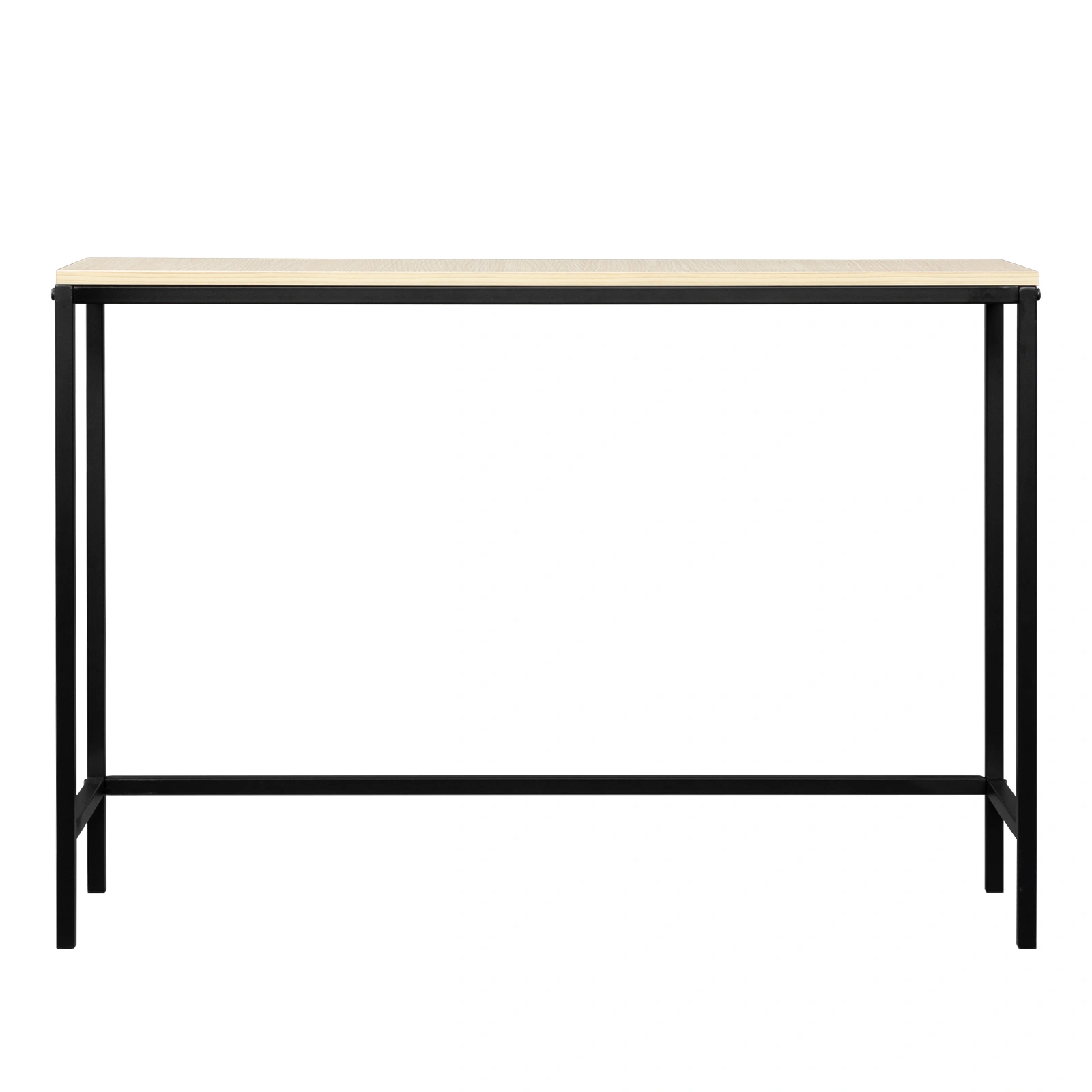 Industrial Style Porch Table Single Layer Light Walnut Color Triamine Board Side Table for Home Living Room