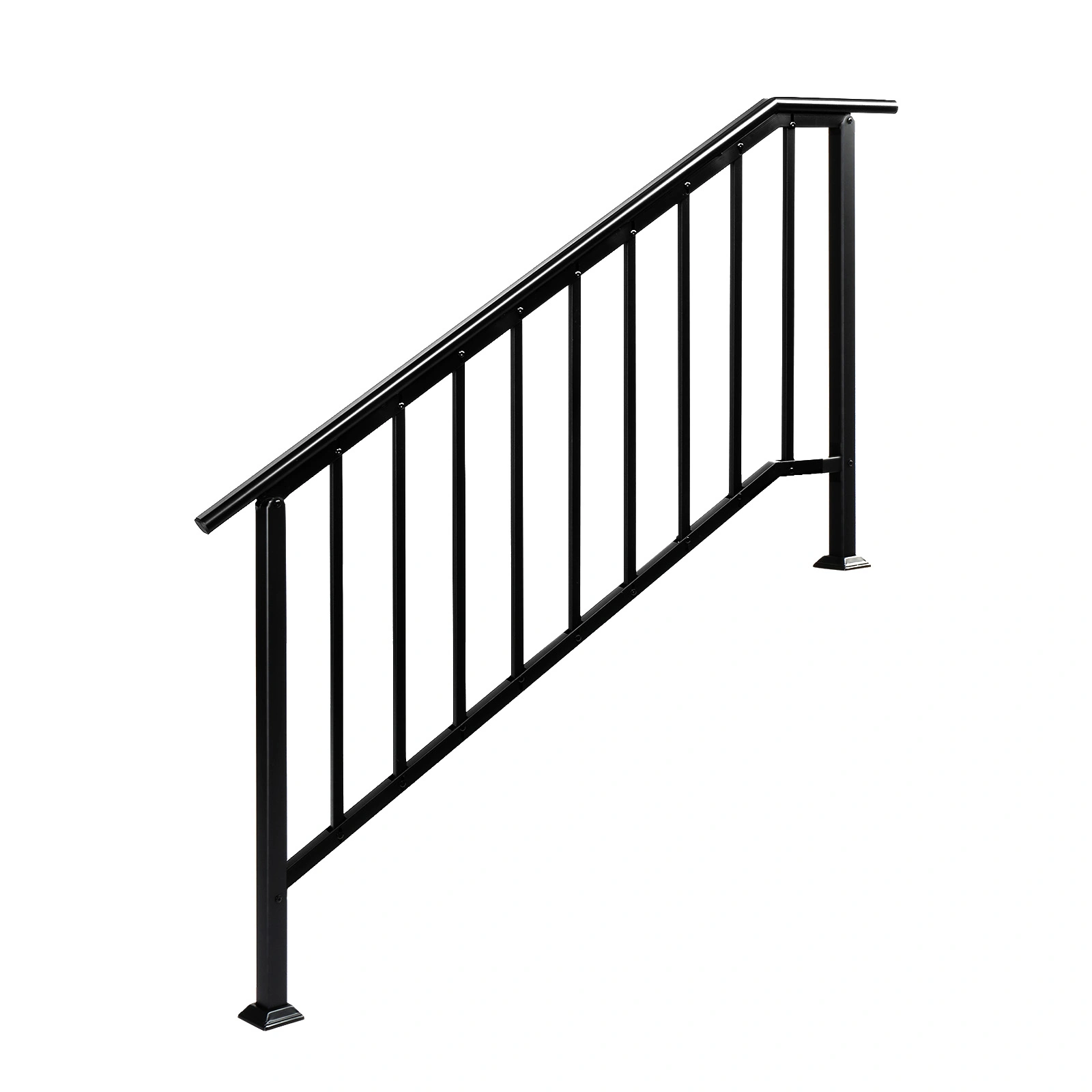 Outdoor Step Handrails for 4 to 5 Steps, Durable Anti-Slip Stair Railing for Deck Porch, Easy Mount Outdoor Safety Handlebar for Front Steps