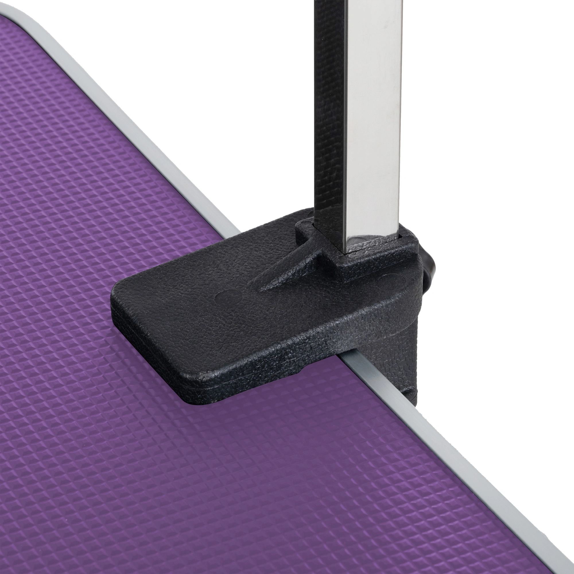 36" Folding Dog Grooming Table Stainless Steel Frame with Rubber Mat, Adjustable Arm & Clamps, Purple Pet Grooming Table for Dogs & Cats view 9