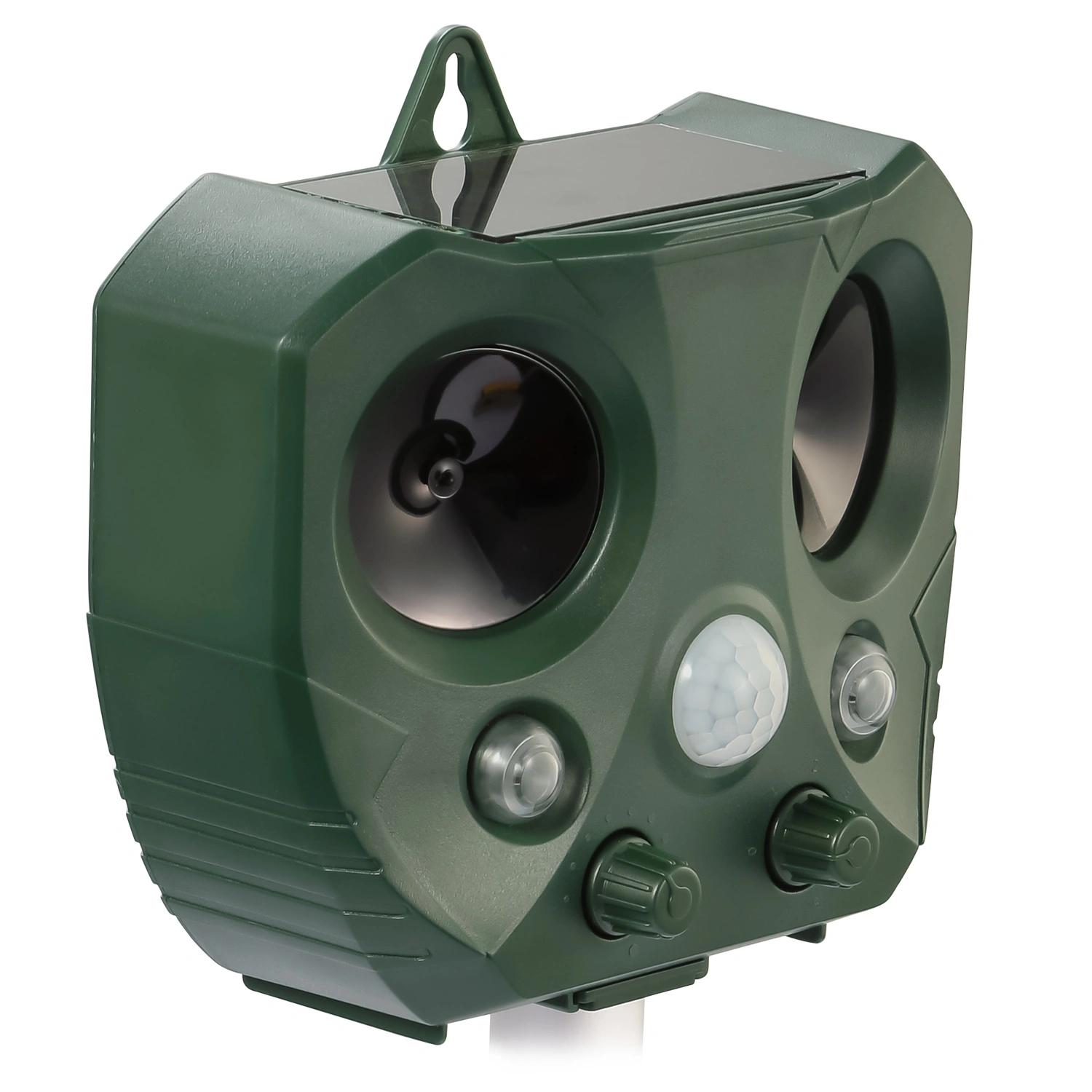 Solar Powered Ultrasonic Animal Repeller with PIR Motion Sensor, LED Flashing Light, IPX6 Waterproof, Dual Speakers, 5000 Sq.Ft Coverage, Repels Cat Dog Squirrel Raccoon Deer for Yard Garden view 8