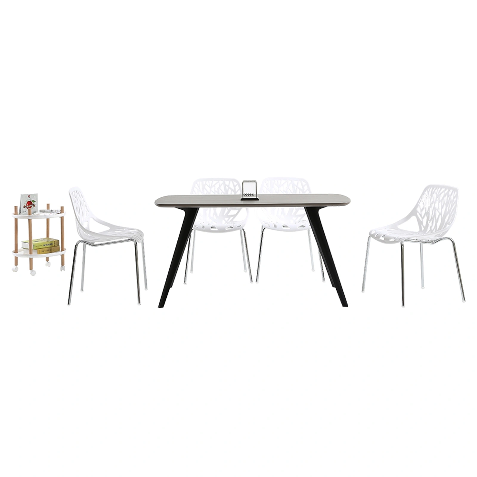 4pcs Bird's Nest Style Lounge Chair White view 15