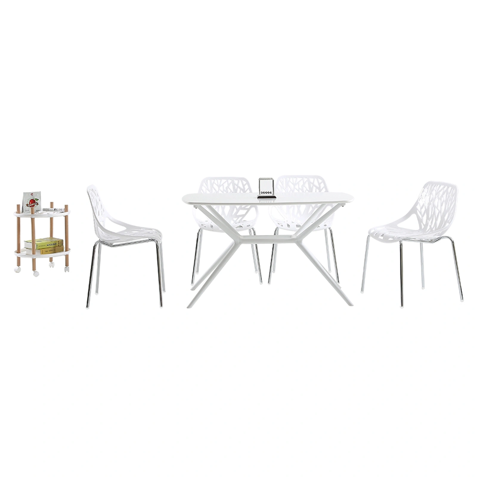 4pcs Bird's Nest Style Lounge Chair White view 19