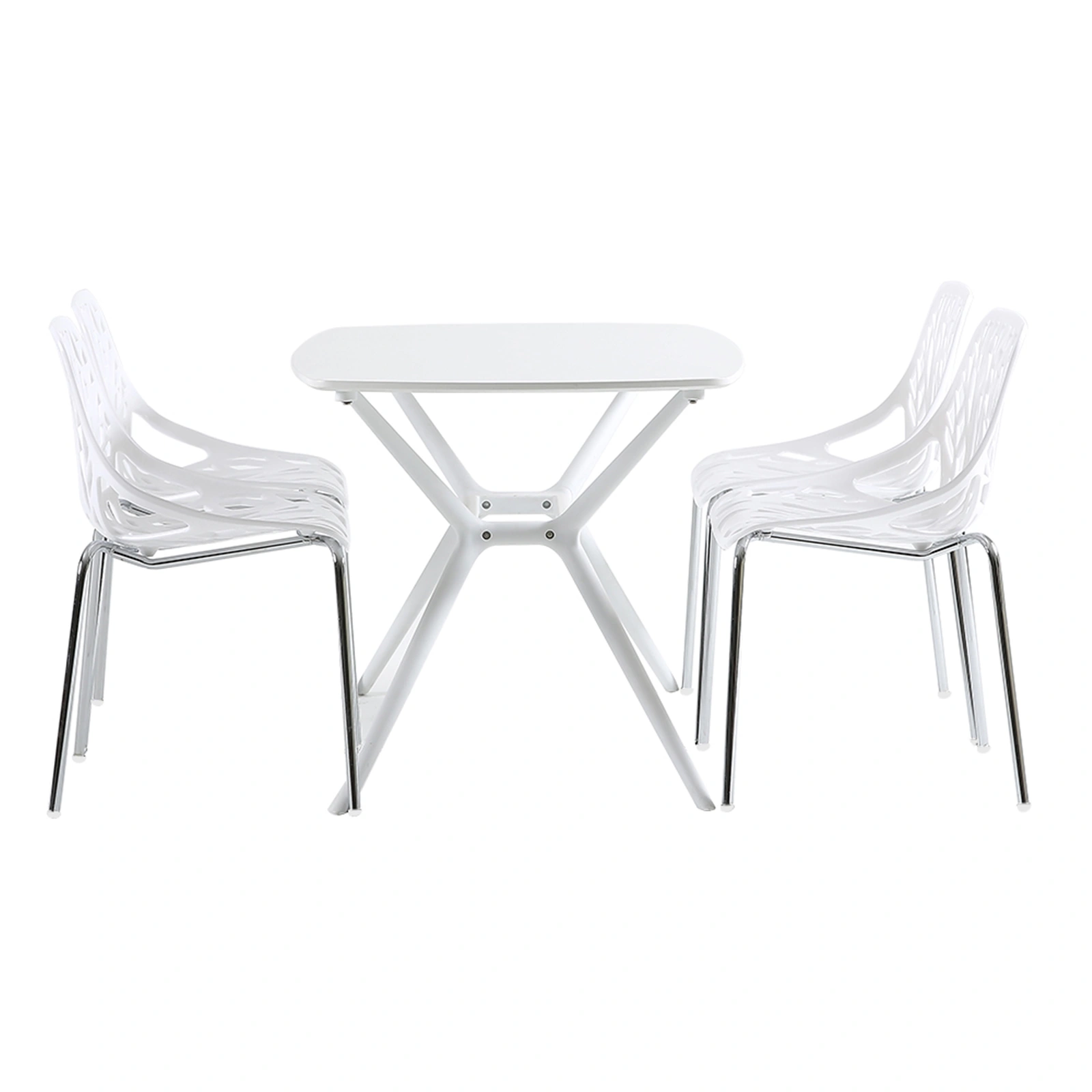 4pcs Bird's Nest Style Lounge Chair White view 22