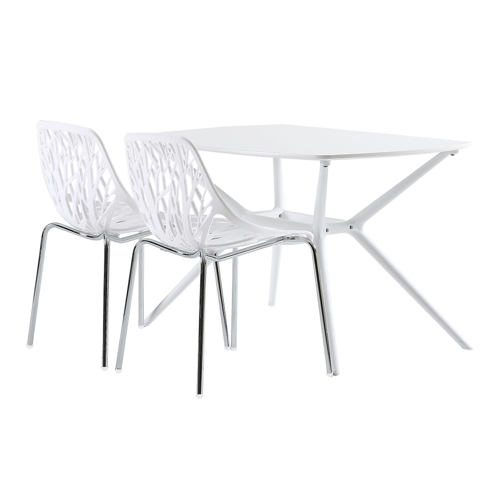 4pcs Bird's Nest Style Lounge Chair White view 23