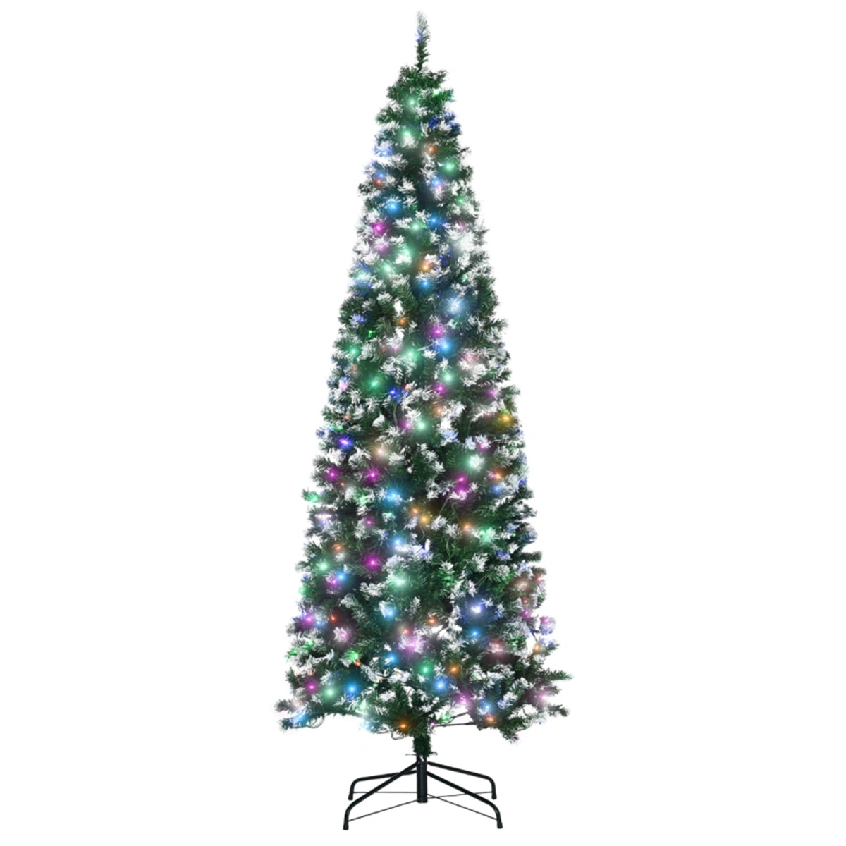 6 Ft Artificial Christmas Tree, Full Body Hinged Branches, Indoor Outdoor Holiday Decor, Easy Assembly, Stand Included view 2