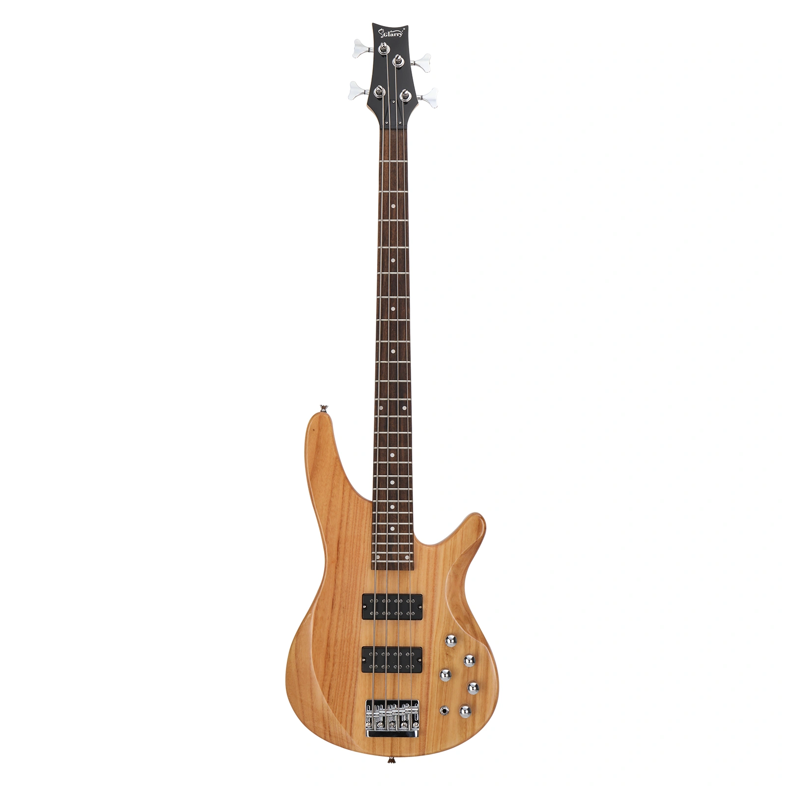 GIB 44 Inch 4-String Electric Bass Guitar HH Pickup Laurel Wood Fingerboard Burlywood w/ Bag & Accessories view 11