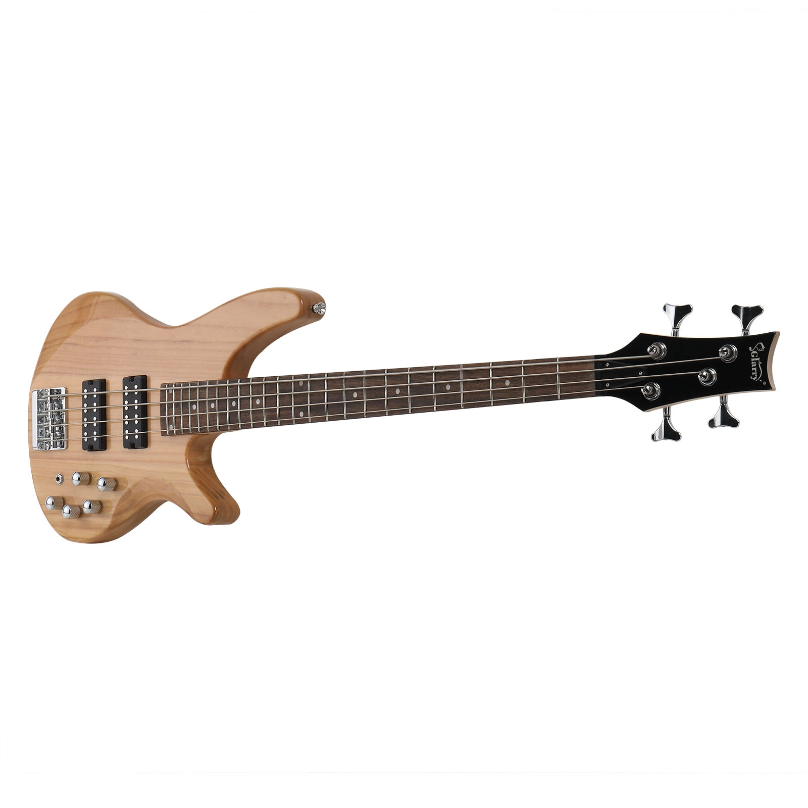 GIB 44 Inch 4-String Electric Bass Guitar HH Pickup Laurel Wood Fingerboard Burlywood w/ Bag & Accessories view 8