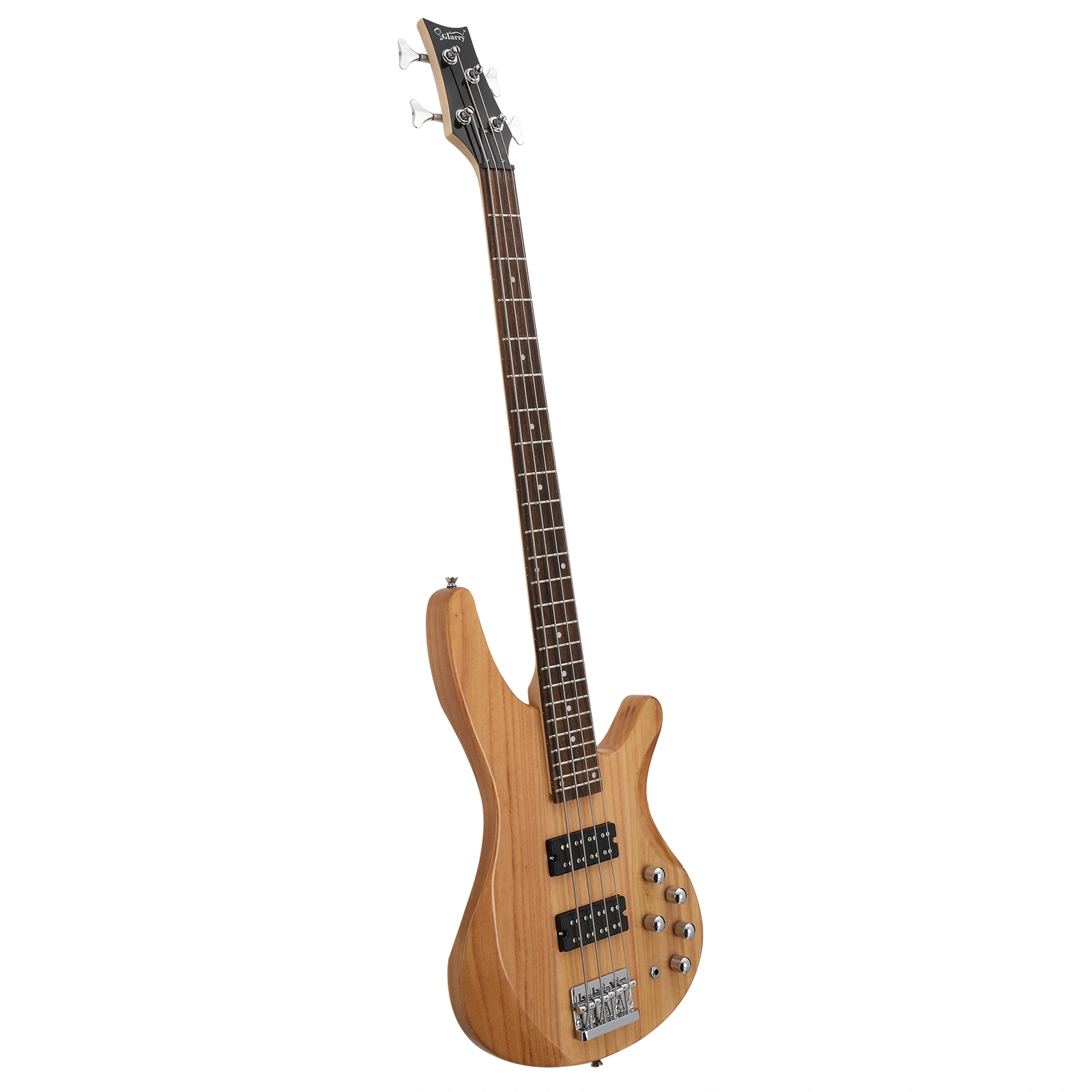 GIB 44 Inch 4-String Electric Bass Guitar HH Pickup Laurel Wood Fingerboard Burlywood w/ Bag & Accessories view 9