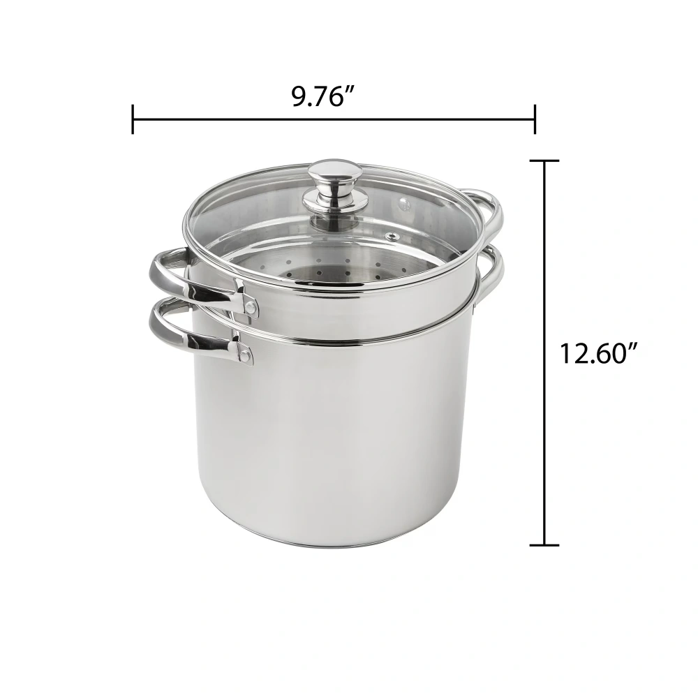 4-Piece Stainless Steel 8 Quart Multi-Pot Cooker Set view 2