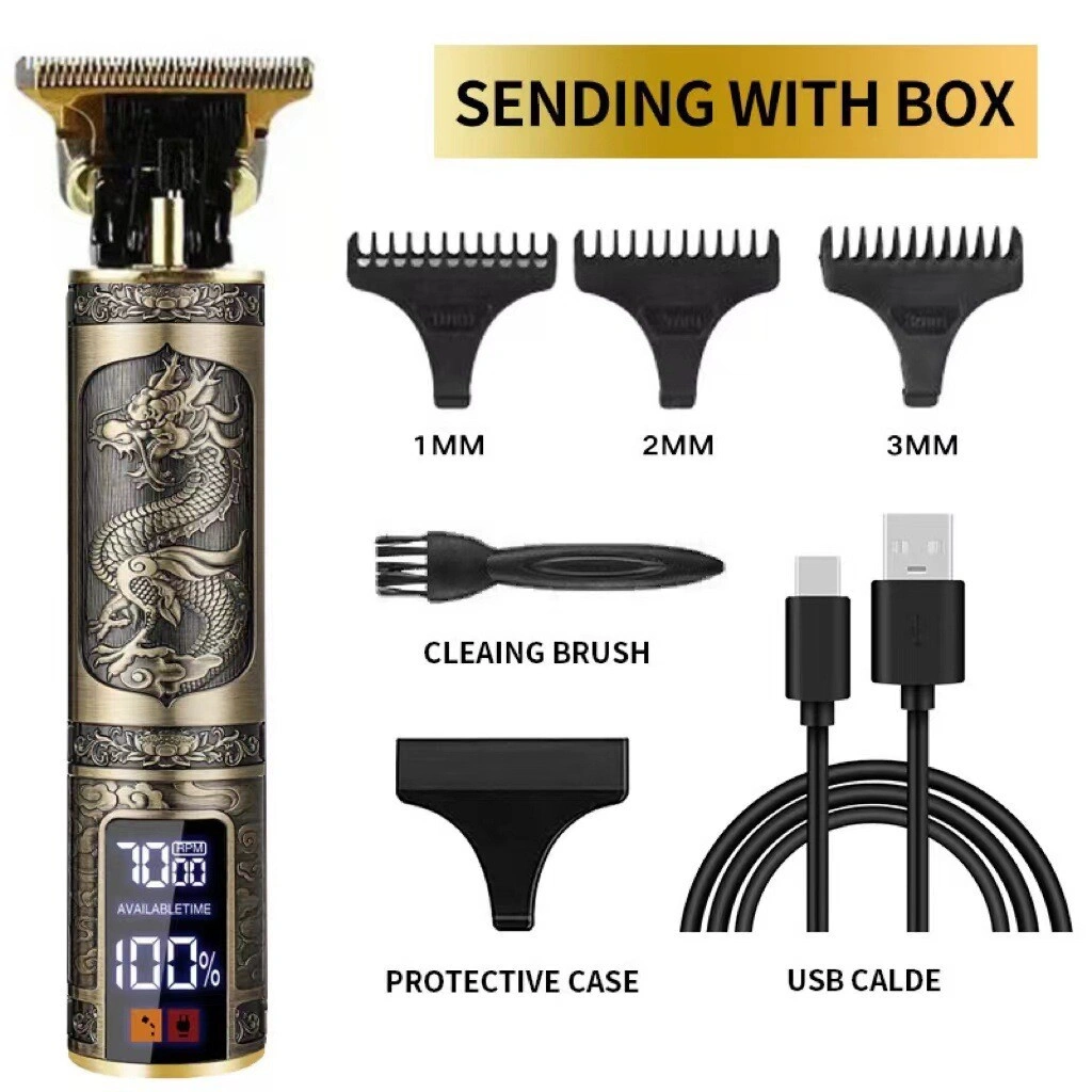 LCD Professional Cordless Hair Clippers & Beard Trimmer for Men, Rechargeable Barber Shaving Machine