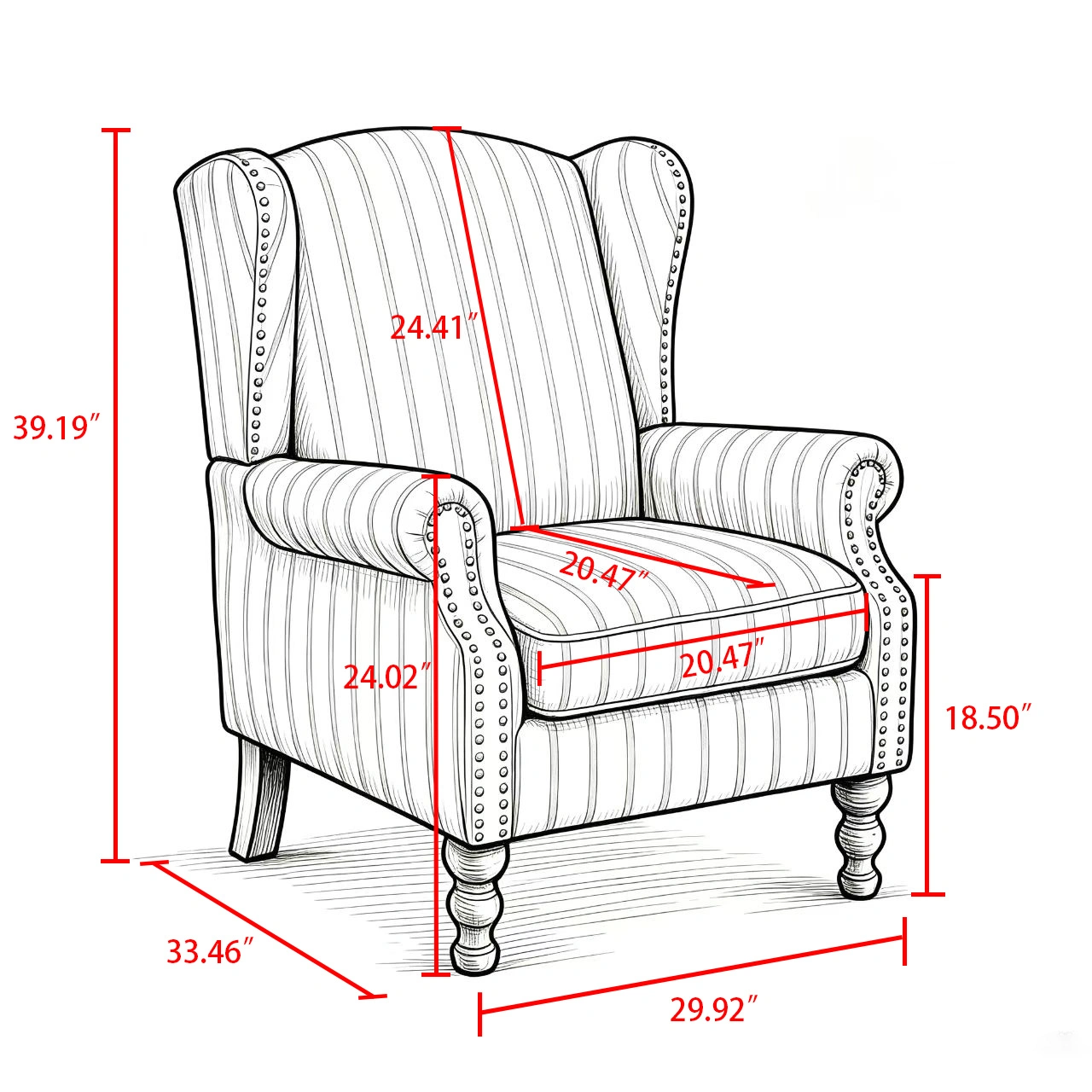 Modern Accent Chair with Retro Wood Legs, Upholstered Armchair with Blue Bird Floral Design, Single Sofa Chair for Living Room Bedroom Office
