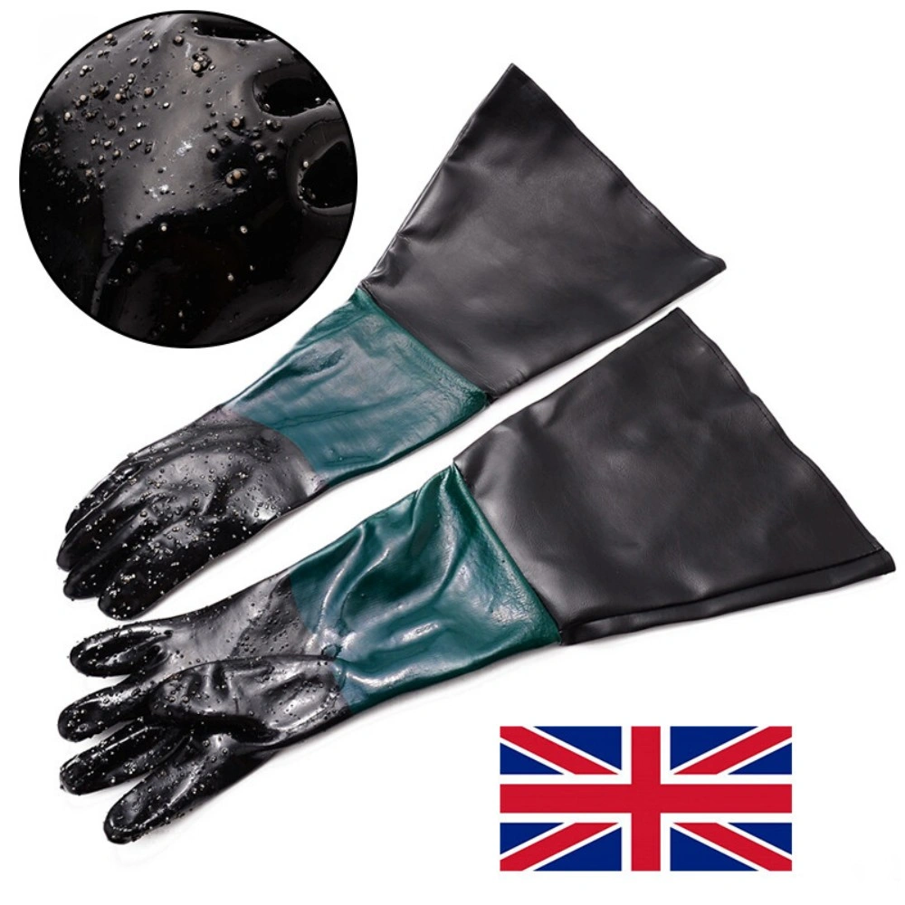 60cm Sandblasting Gloves Non-Slip Safety Work Gloves for Sand Blast Cabinet Protect Hands view 2