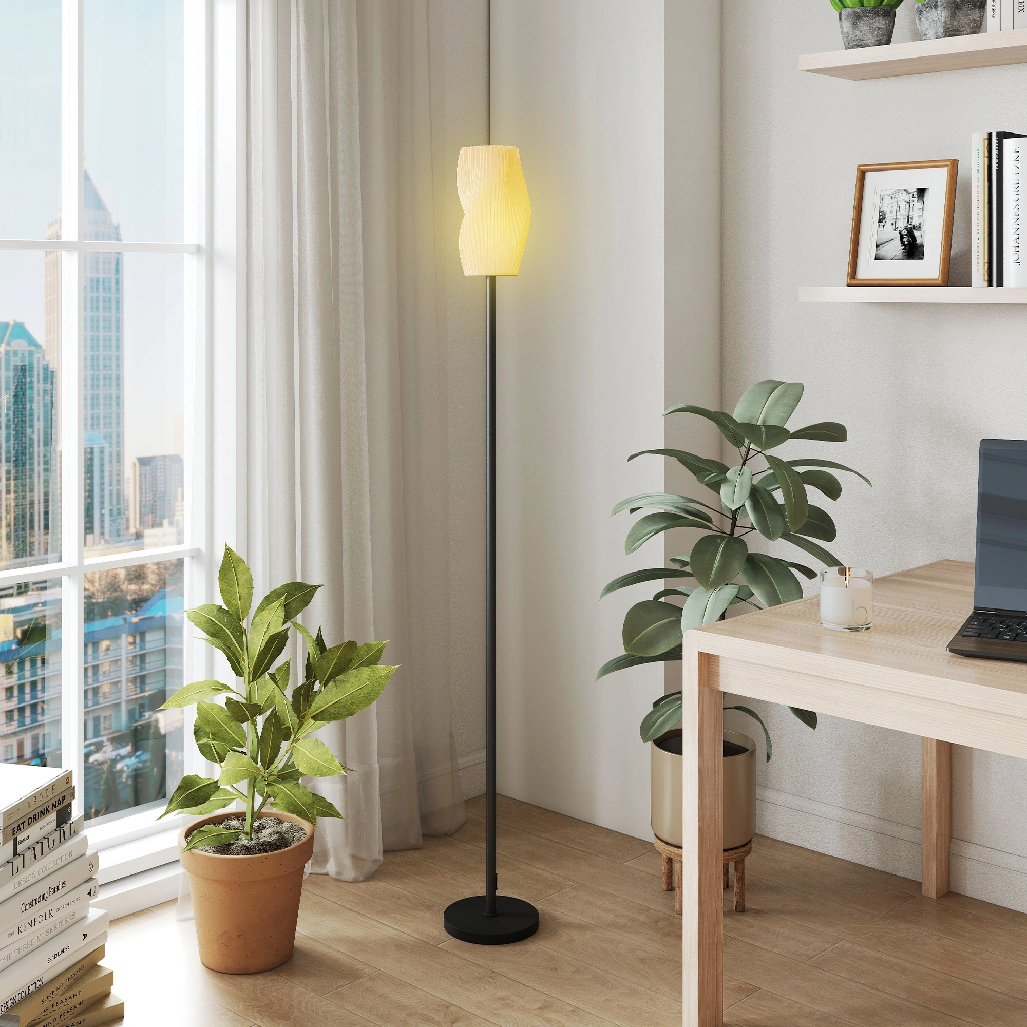 Modern Floor Lamp with Adjustable Height | Stand Lighting for Living Room, Bedroom, Decor