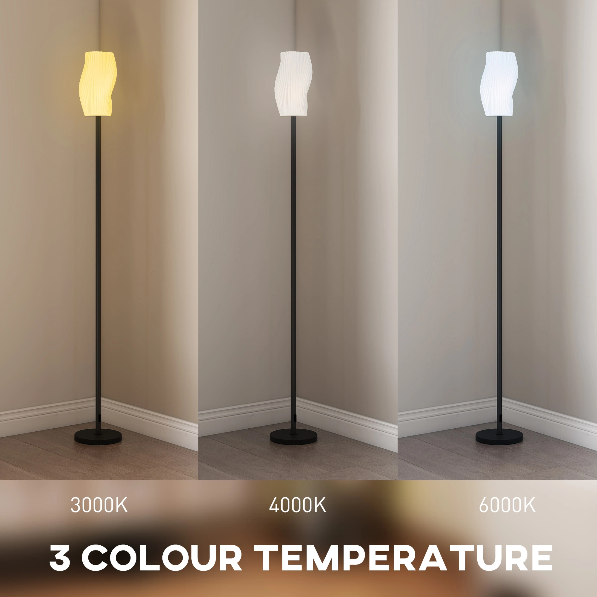 Modern Floor Lamp with Adjustable Height | Stand Lighting for Living Room, Bedroom, Decor view 2
