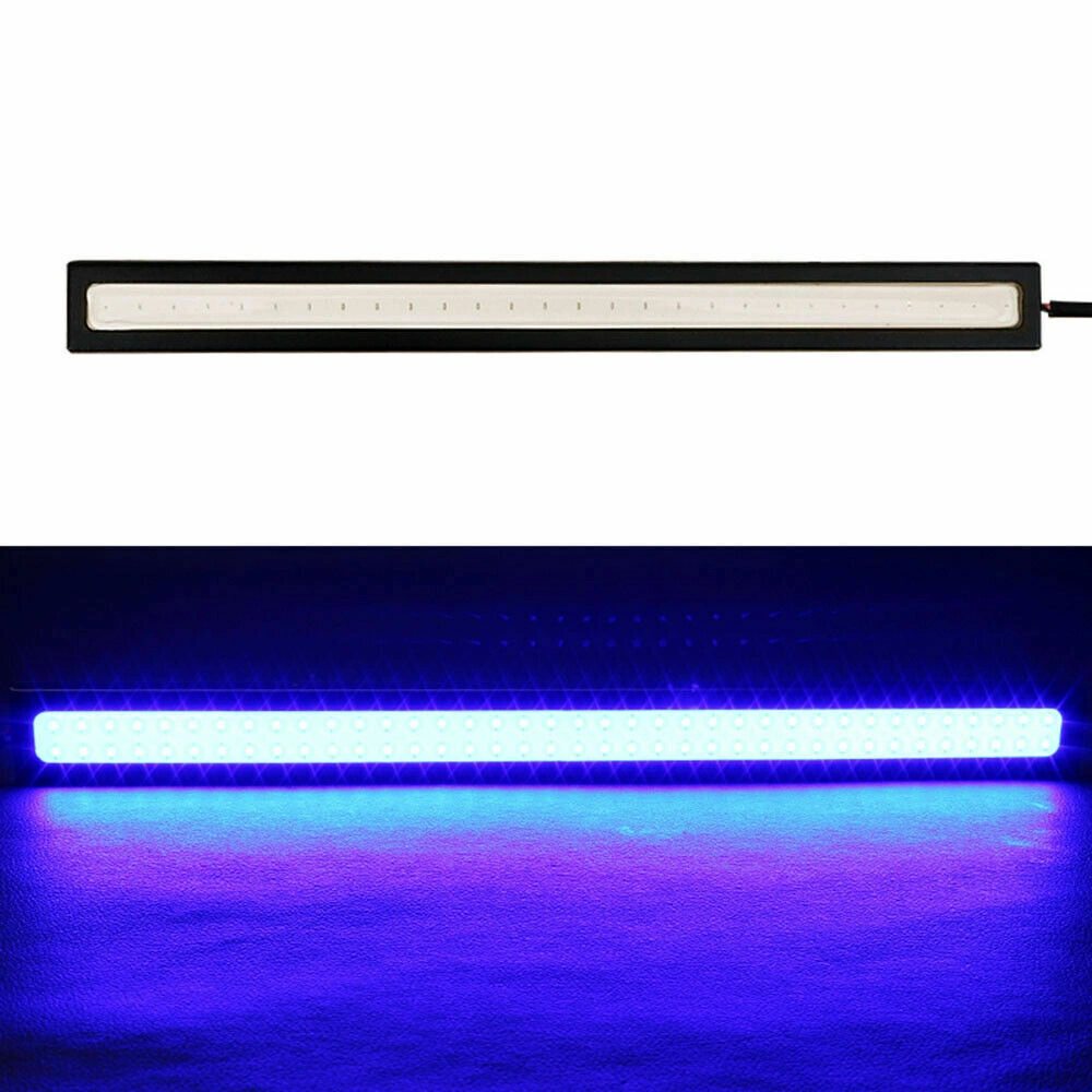 12V LED Strip Daytime Running Lights DRL Fog Driving COB Car Lamp Light Bar White 12 Volt