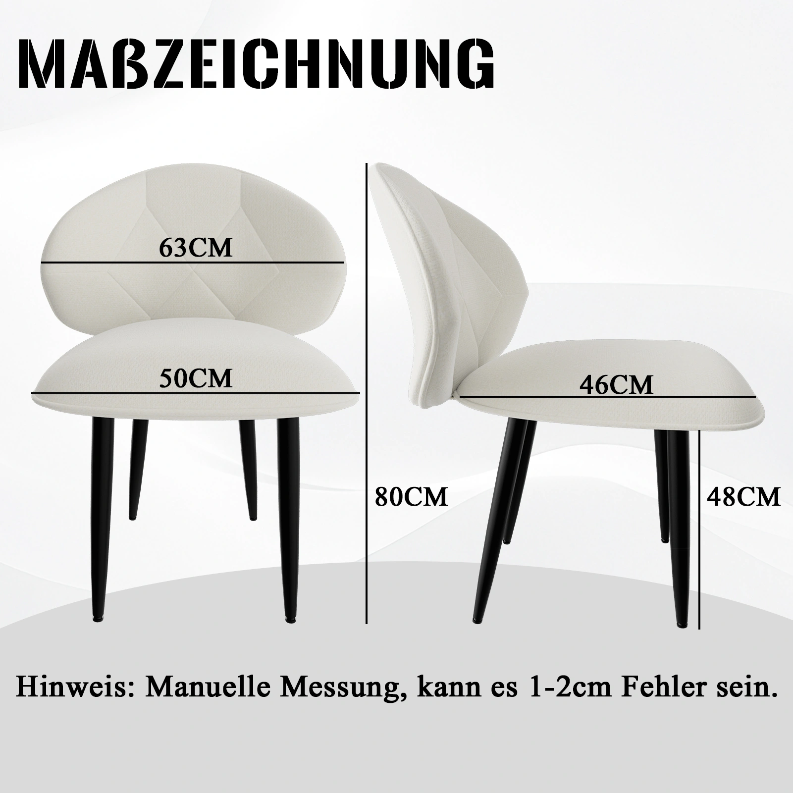 8-Pack Padded Dining Room Chairs, Modern Kitchen Chairs, Comfortable Wide Backrest Upholstered Dining Chair Set with Metal Legs view 2