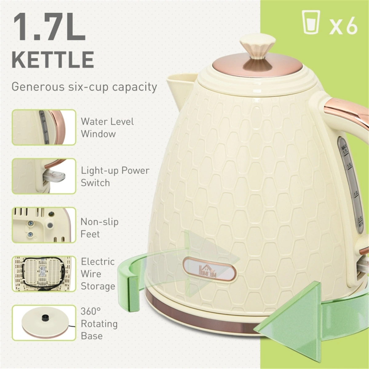 7L Kettle and 2-Slice Toaster Set, Stainless Steel Electric Hot Water Kettle and Toaster Combo, Matching Kitchen Appliances for Home Office view 2