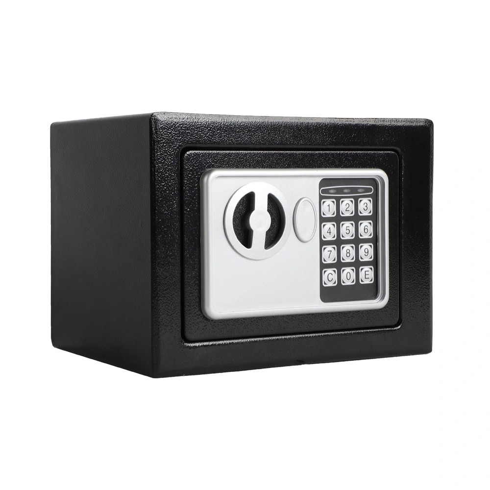 Wall Mount Electronic Code Steel Safe 17EF - Mini Metal Security Box Black