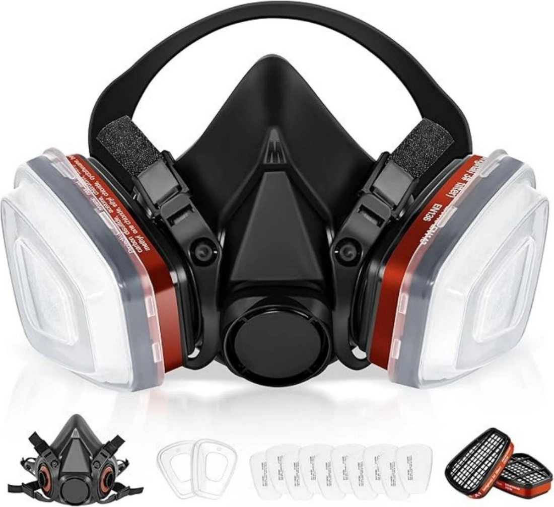 Halbmaske Atemschutz Gasmaske Staubmaske Lackiermaske mit Wechselfilter