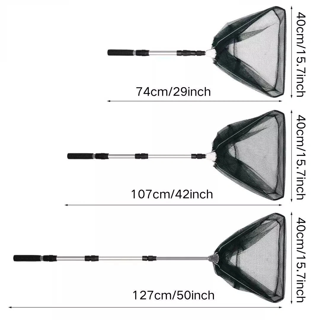 Telescopic Fishing Landing Net - Folding Extendable Angling Net for Trout, Carp & Sea Fishing view 4